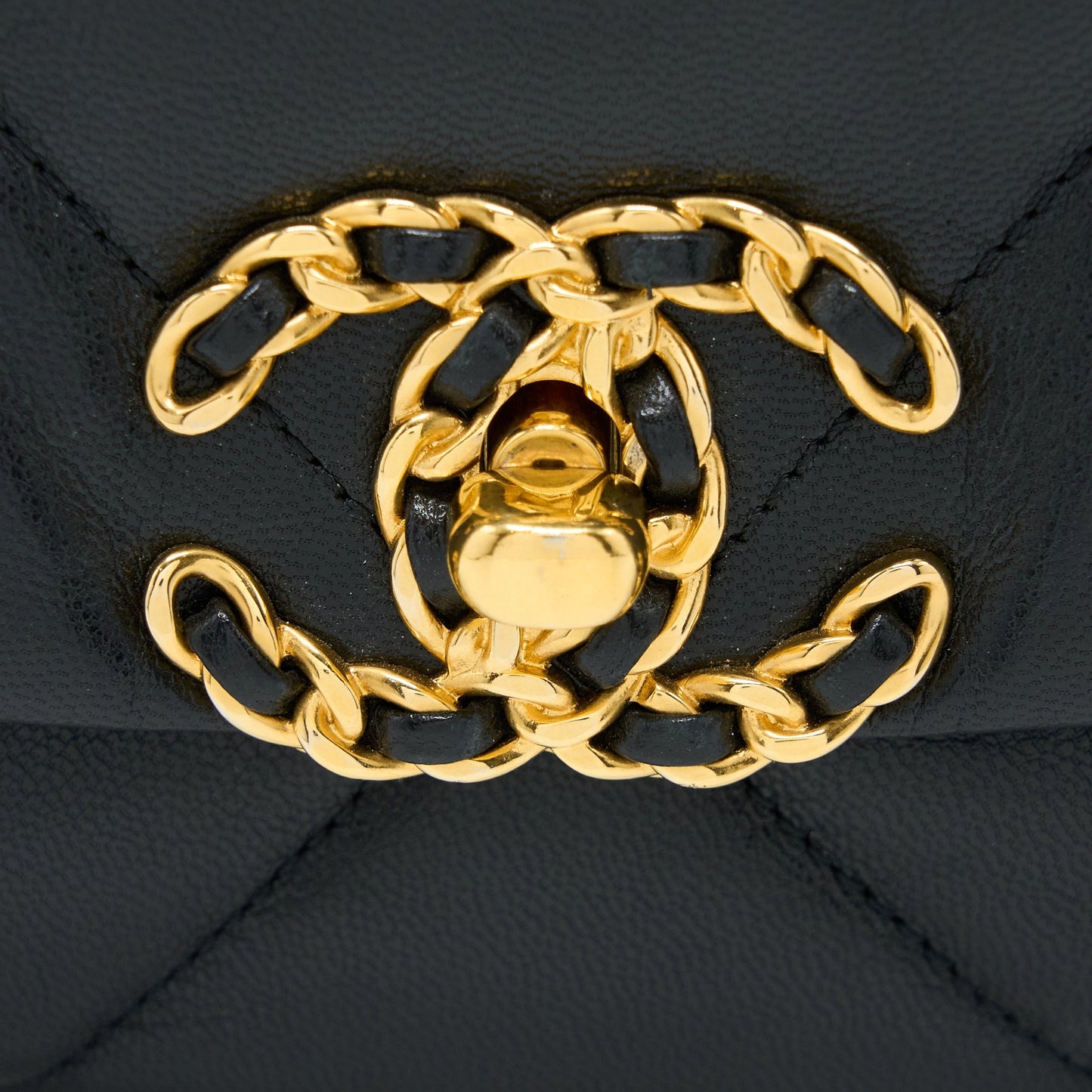 Chanel Small 19 Bag Goatskin Black