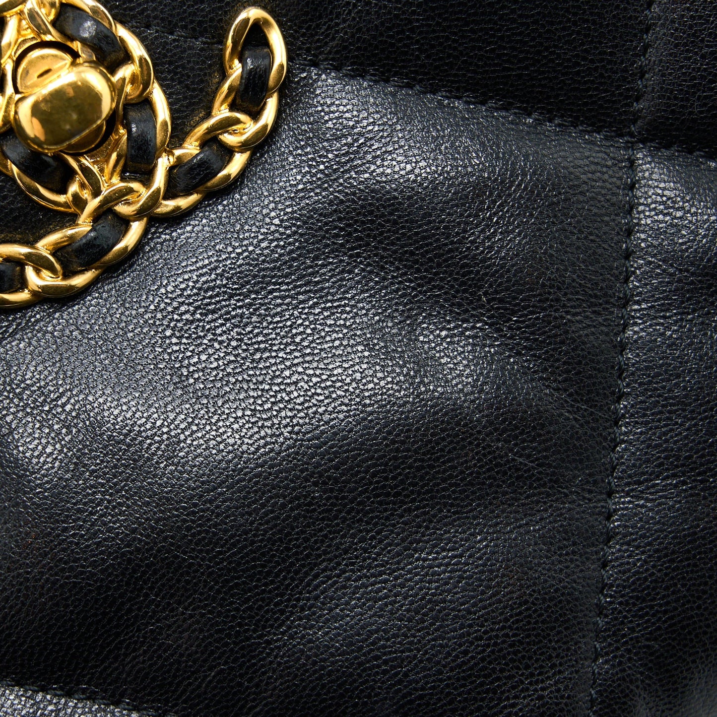 Chanel Small 19 Bag Goatskin Black