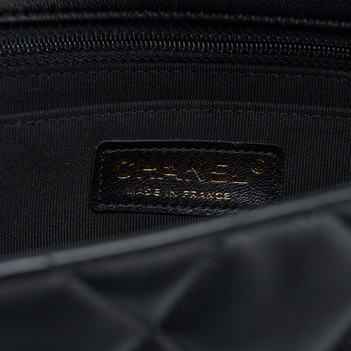 Chanel Quilted Detailed Logo Flap Bag Lambskin Black  (Microchip)