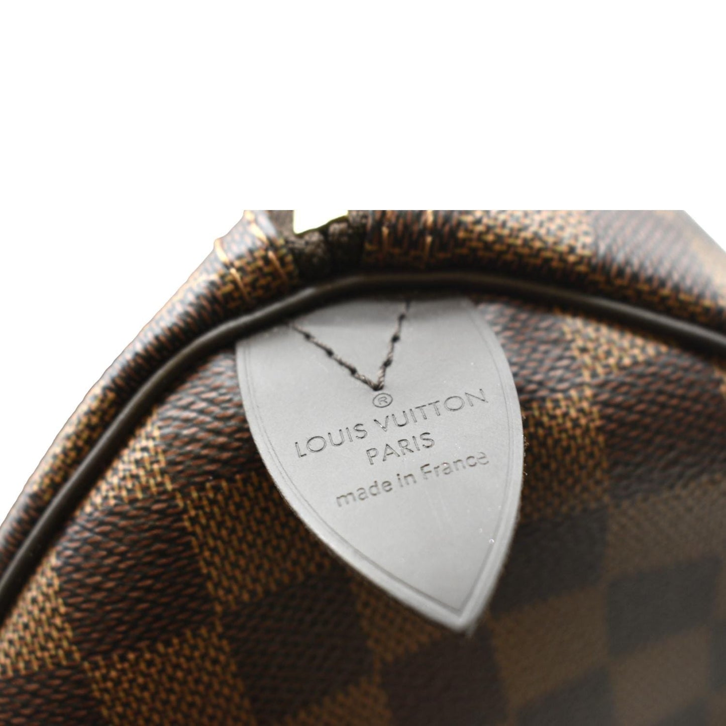 LOUIS VUITTON  35 Damier Ebene Satchel Bag Brown