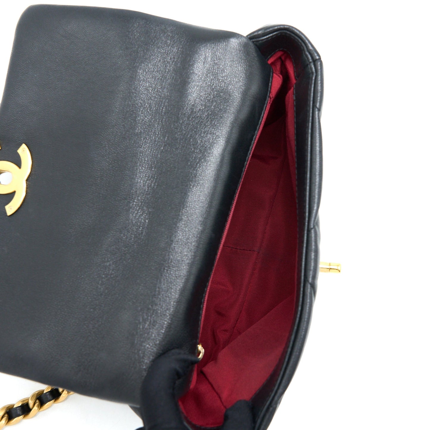 Chanel Small 19 Bag Goatskin Black