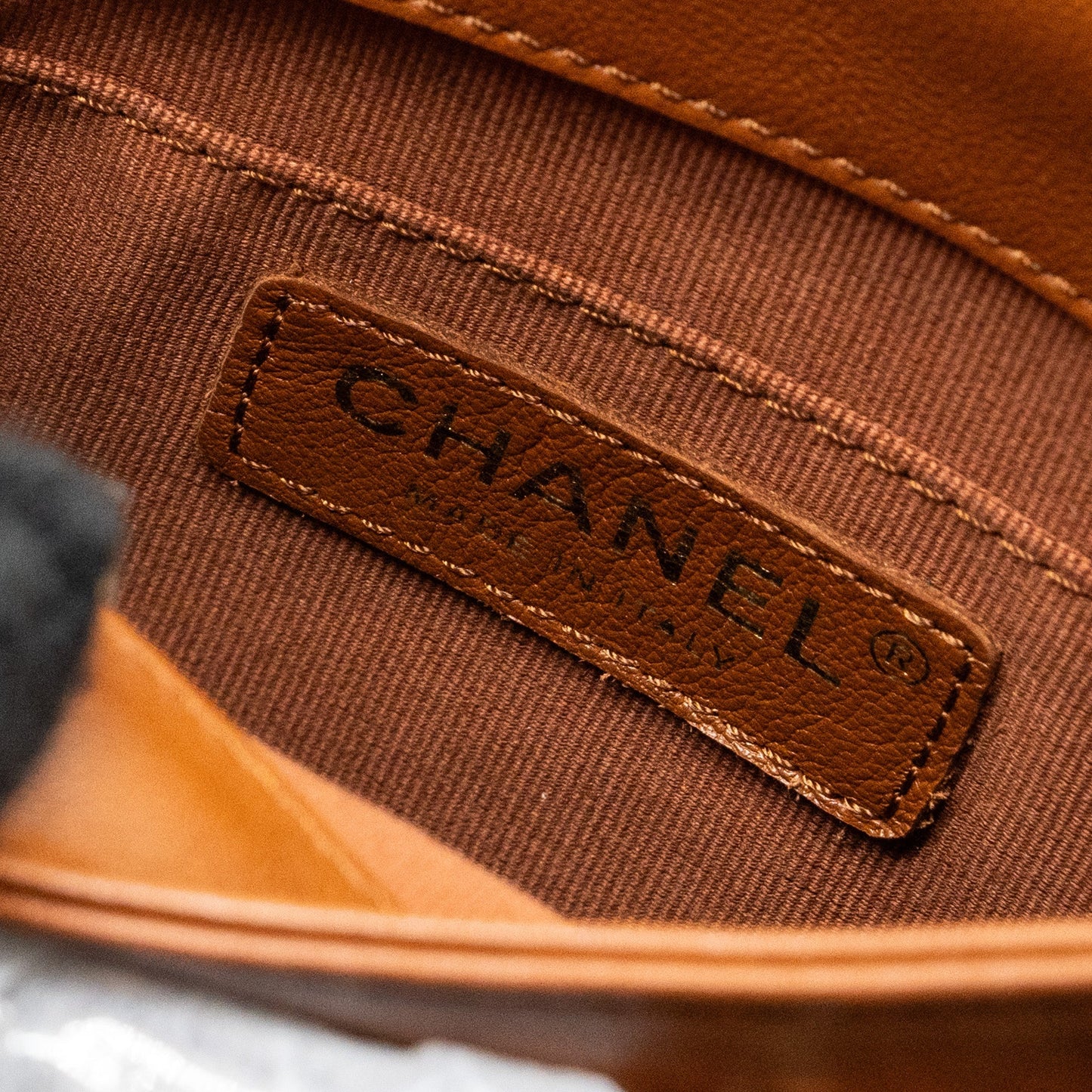 Chanel 23A triple pack backpack calfskin caramel L (microchip)