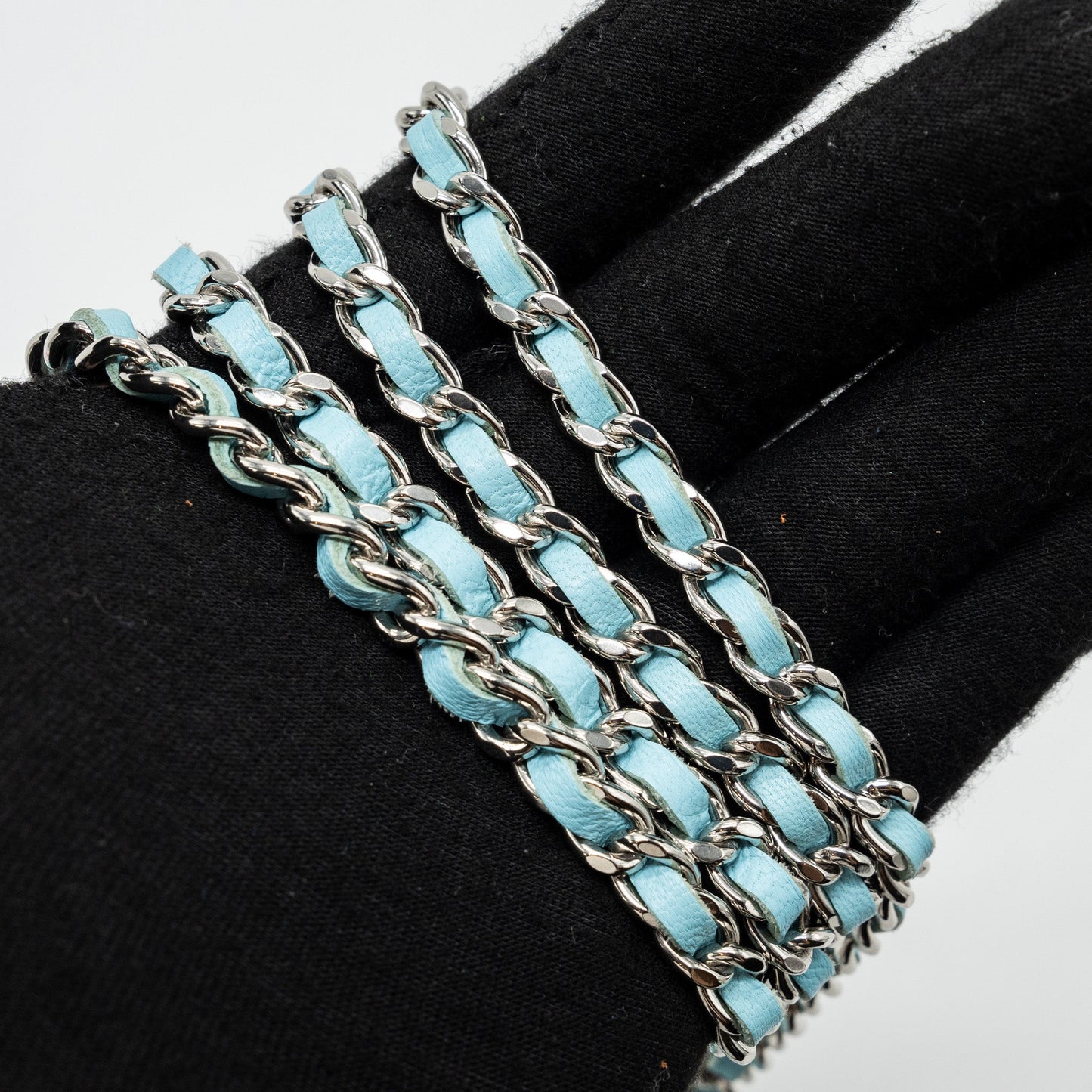 Chanel Classic Wallet On Chain Lambskin Light Blue