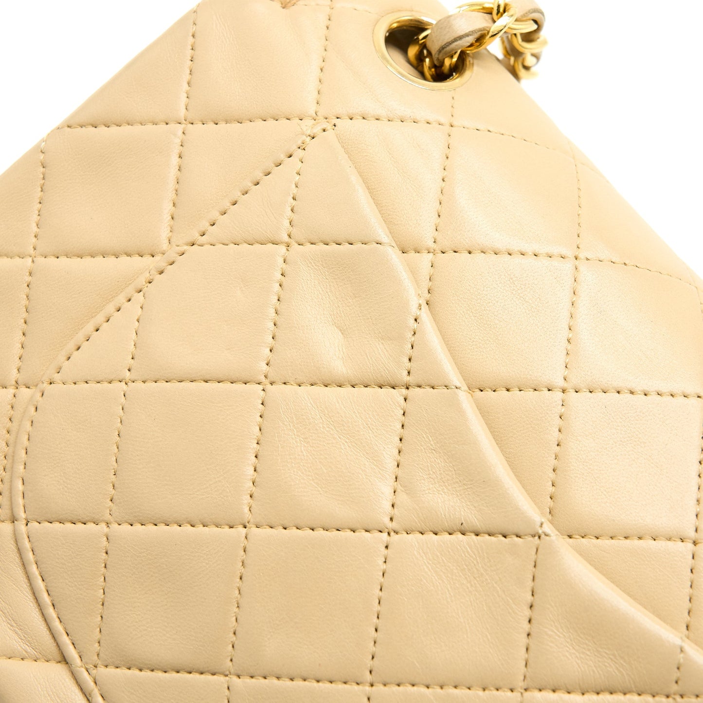 Chanel  Small Classic Double Flap Bag Lambskin Beige