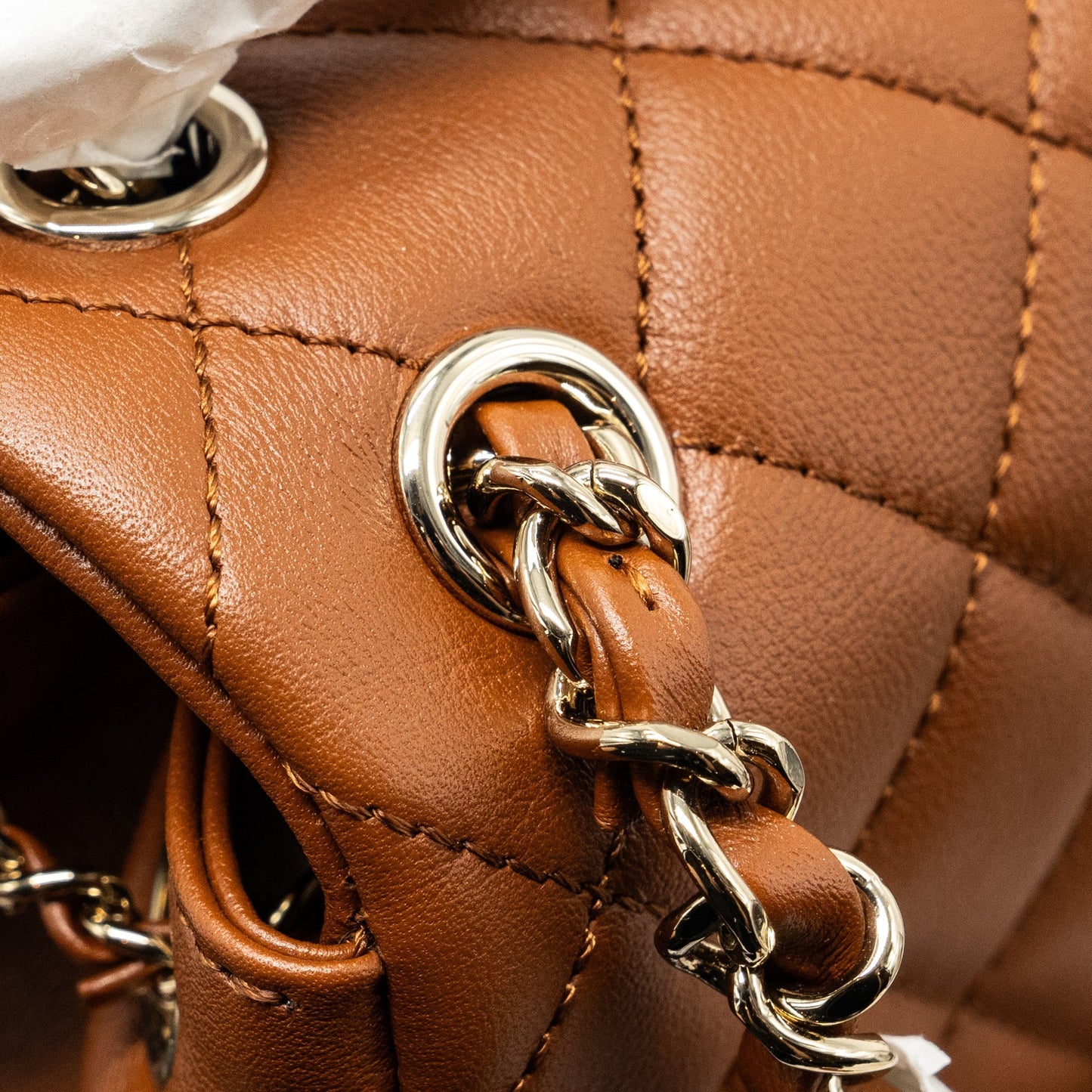 Chanel 23A triple pack backpack calfskin caramel L (microchip)