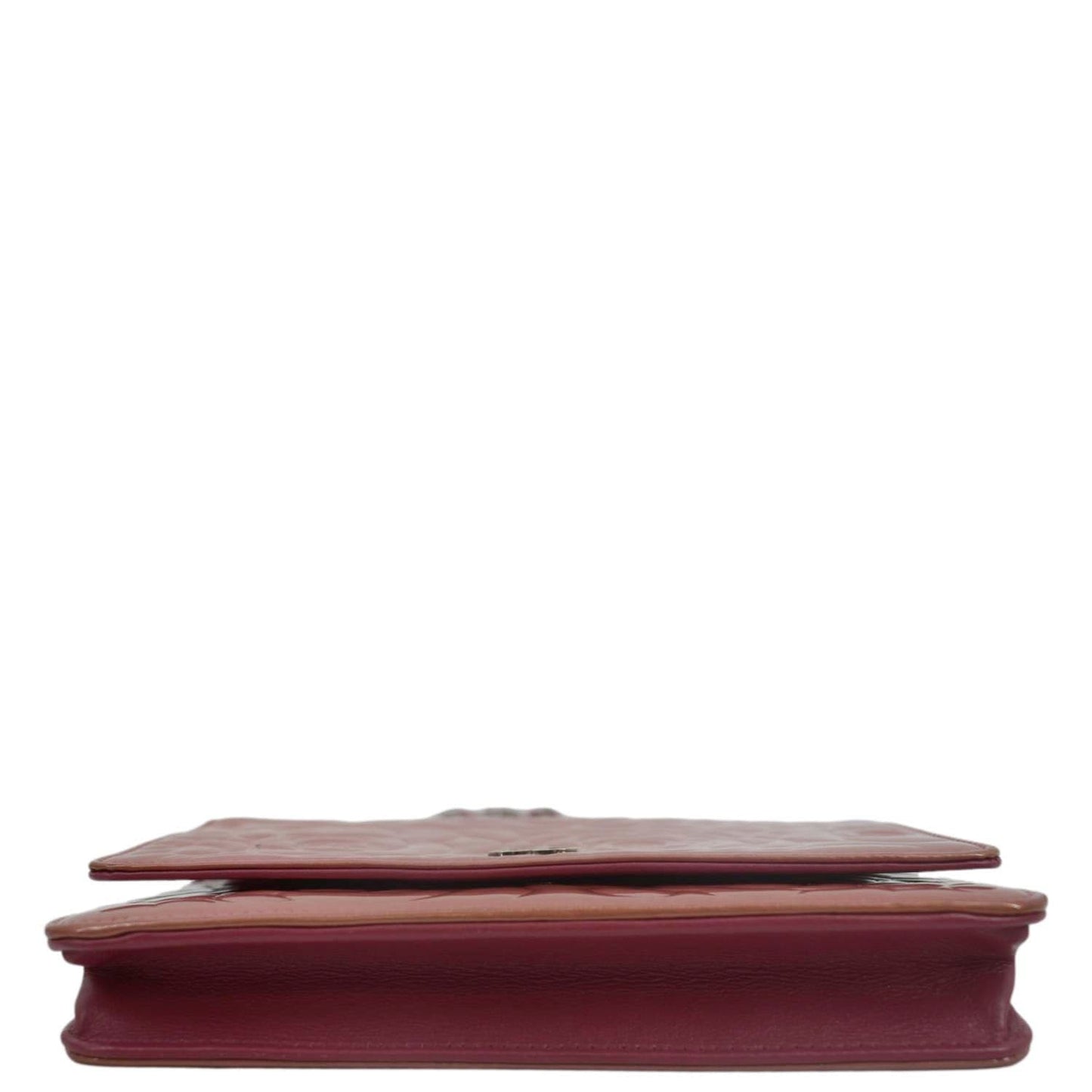 CHANEL Camellia Wallet On Chain Leather Crossbody Bag Pink