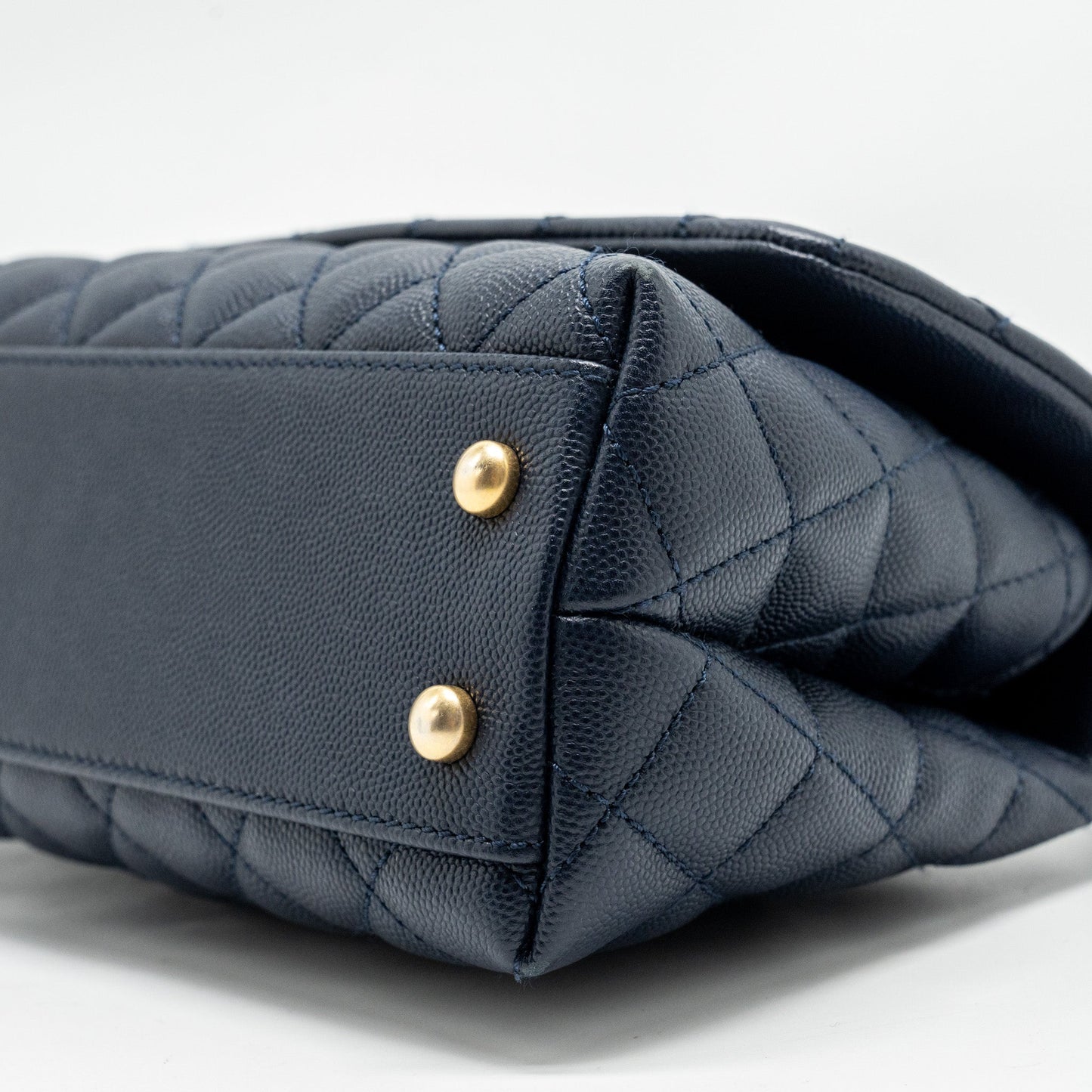 Chanel Small Coco Handle Caviar Navy