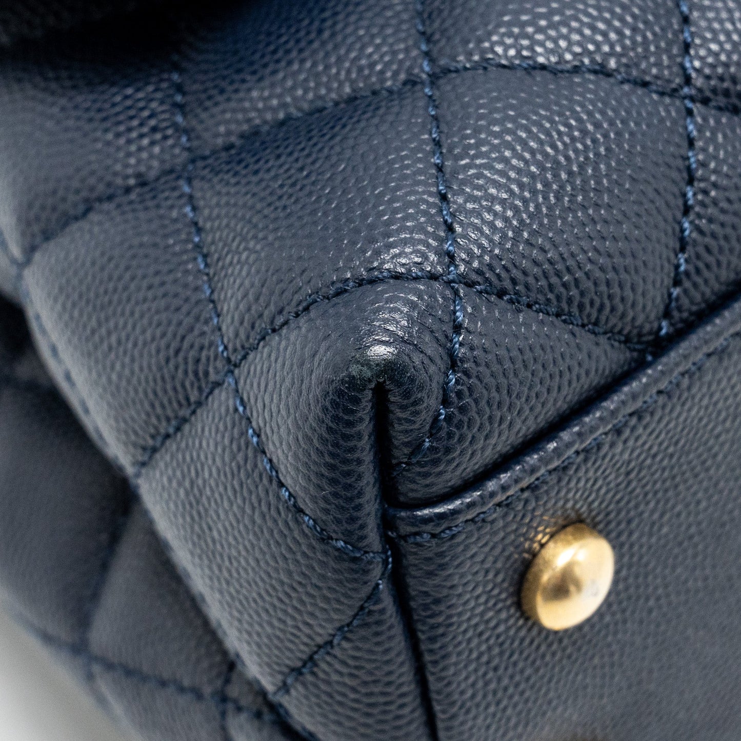 Chanel Small Coco Handle Caviar Navy