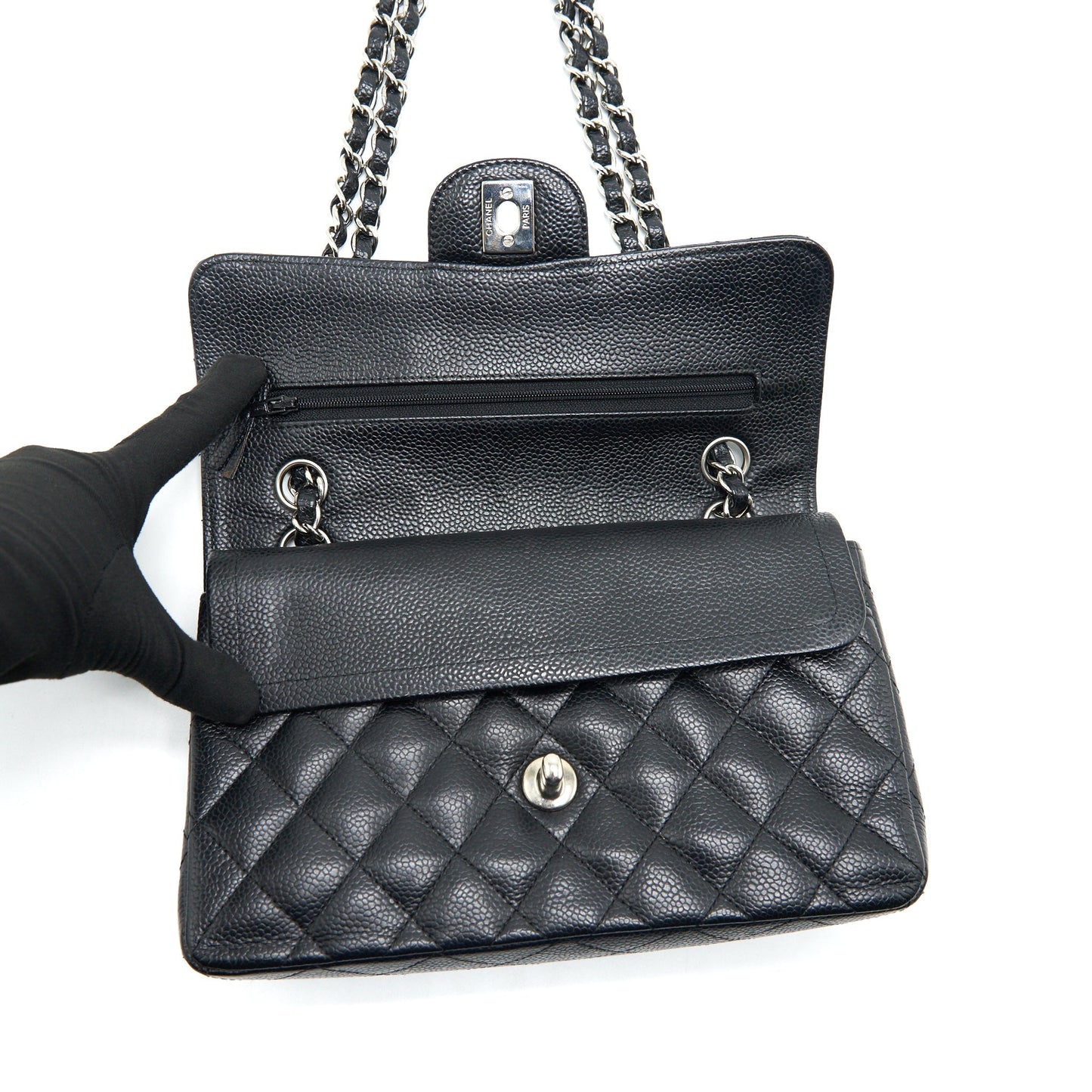 Chanel Small Classic Double Flap Bag Black Caviar