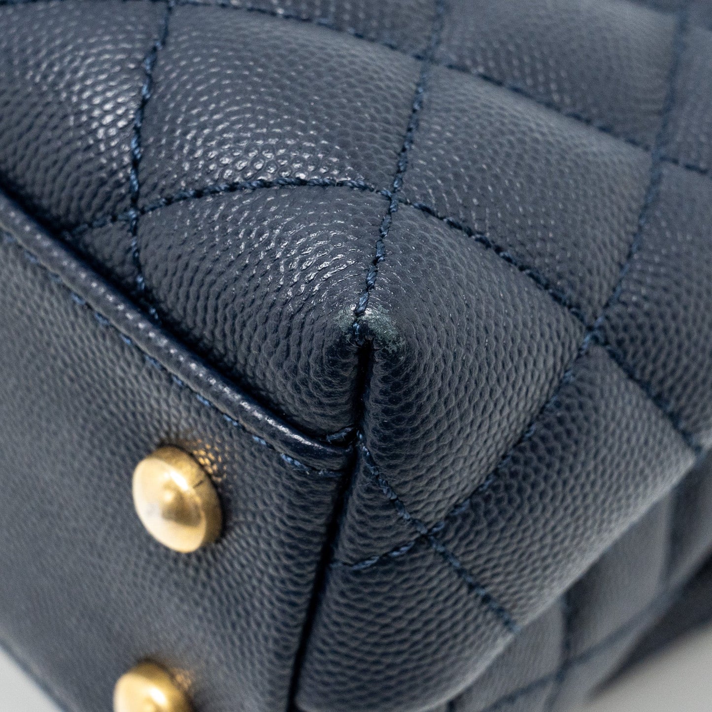 Chanel Small Coco Handle Caviar Navy