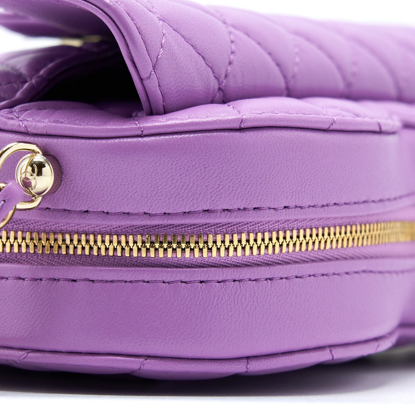 Chanel 22s Heart Bag Lambskin Purple L (Microchip)
