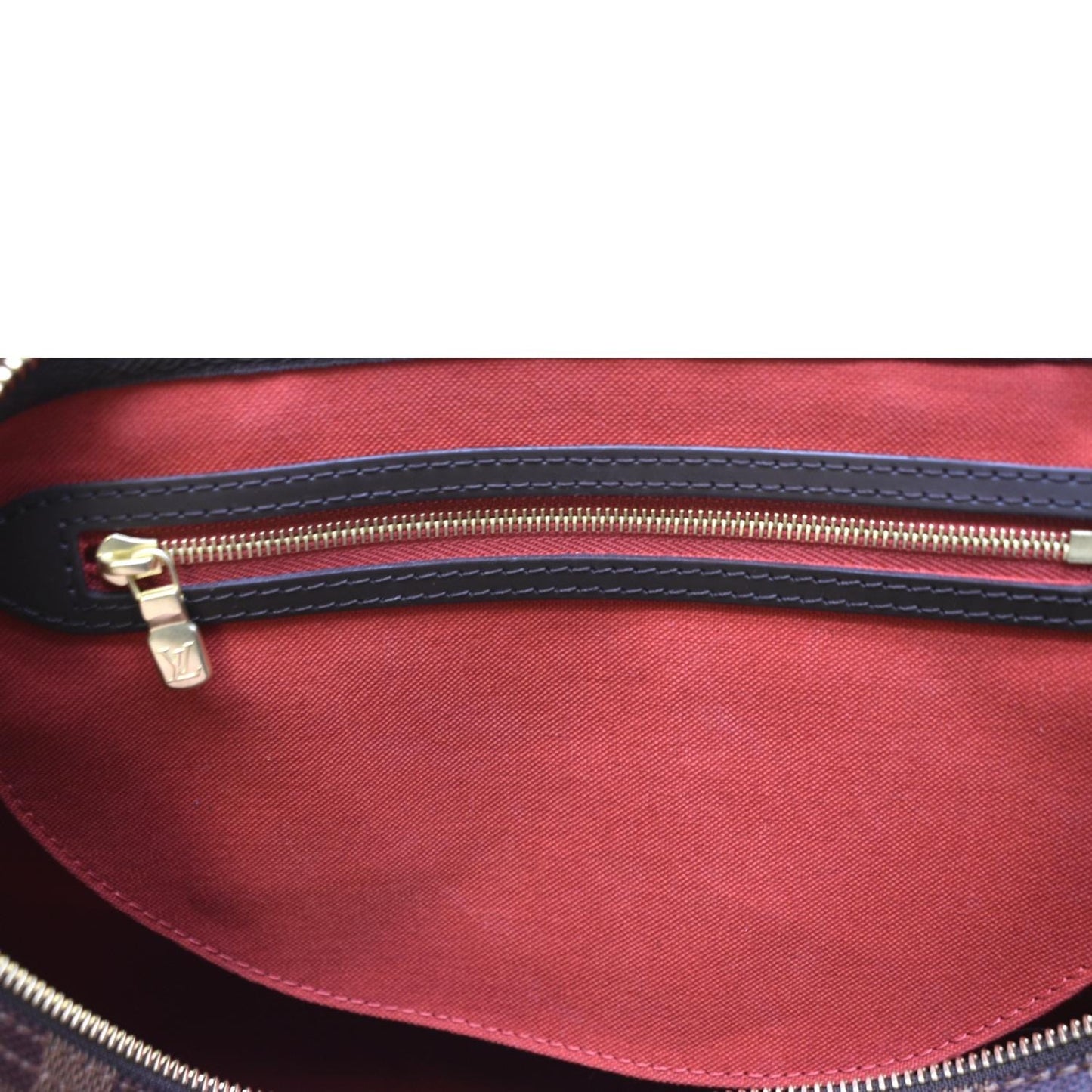LOUIS VUITTON  35 Damier Ebene Satchel Bag Brown