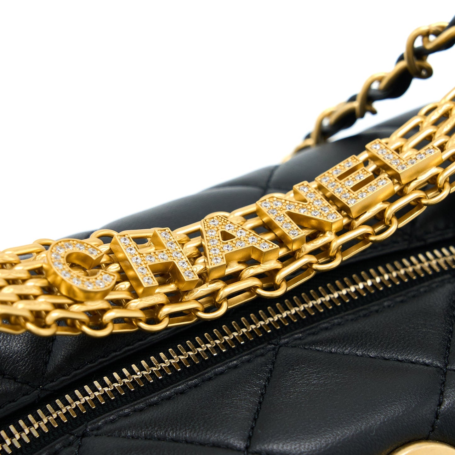 Chanel 22S Detail Handle Hobo Crossbody Bag Lambskin Black (Microchip)