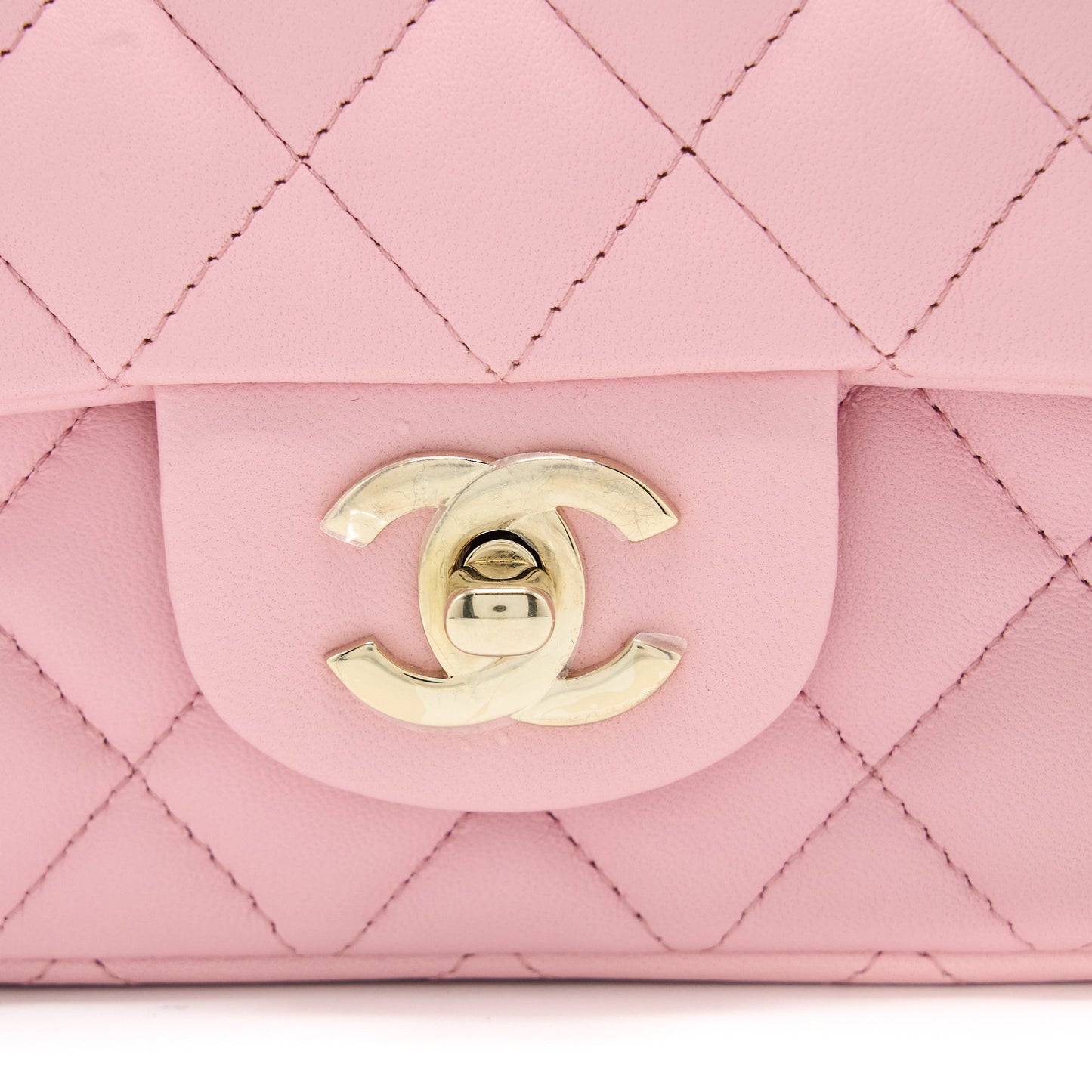 Chanel 21s Mini Rectangular Flap Bag Lambskin Pink L