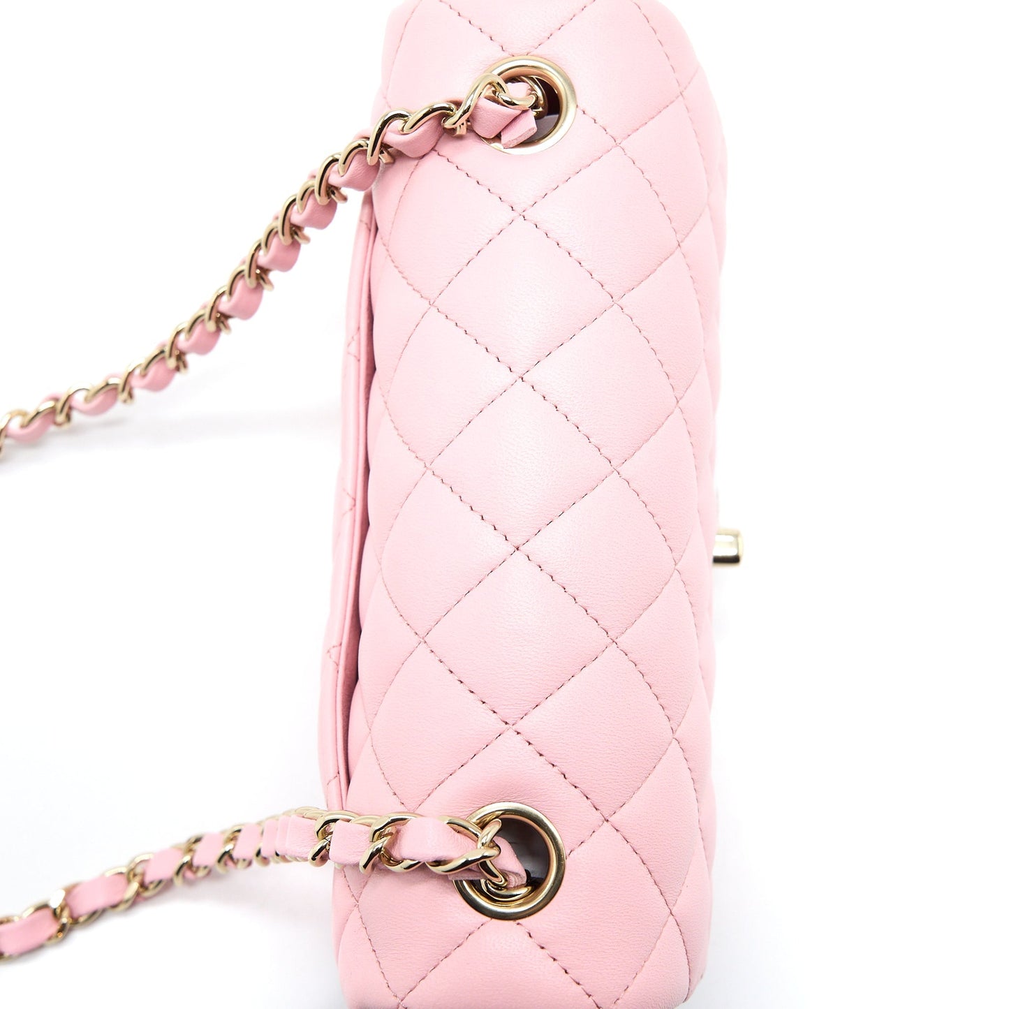 Chanel 21s Mini Rectangular Flap Bag Lambskin Pink L