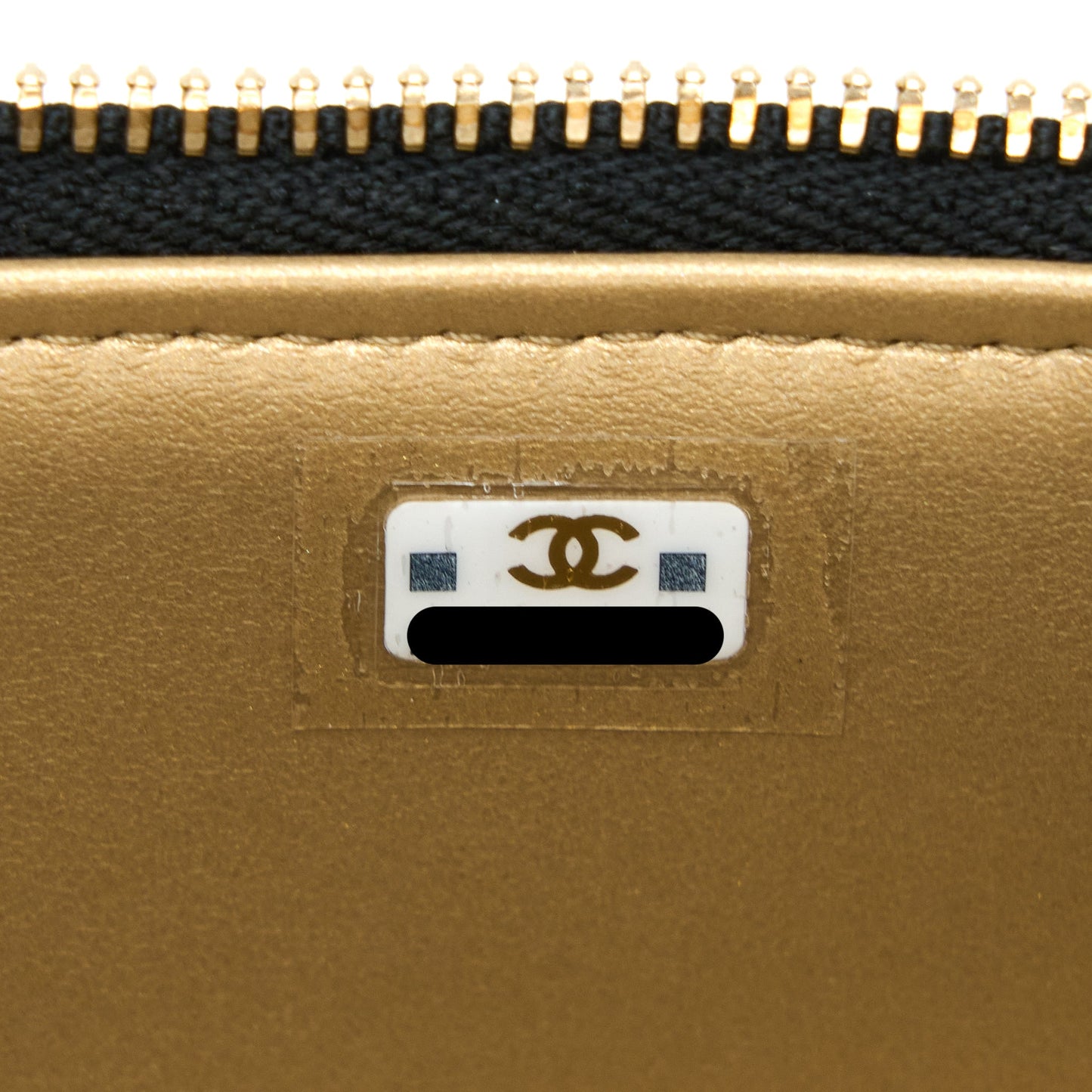 Chanel Pearl Crush Long Vanity Case Lambskin Black  (Microchip)
