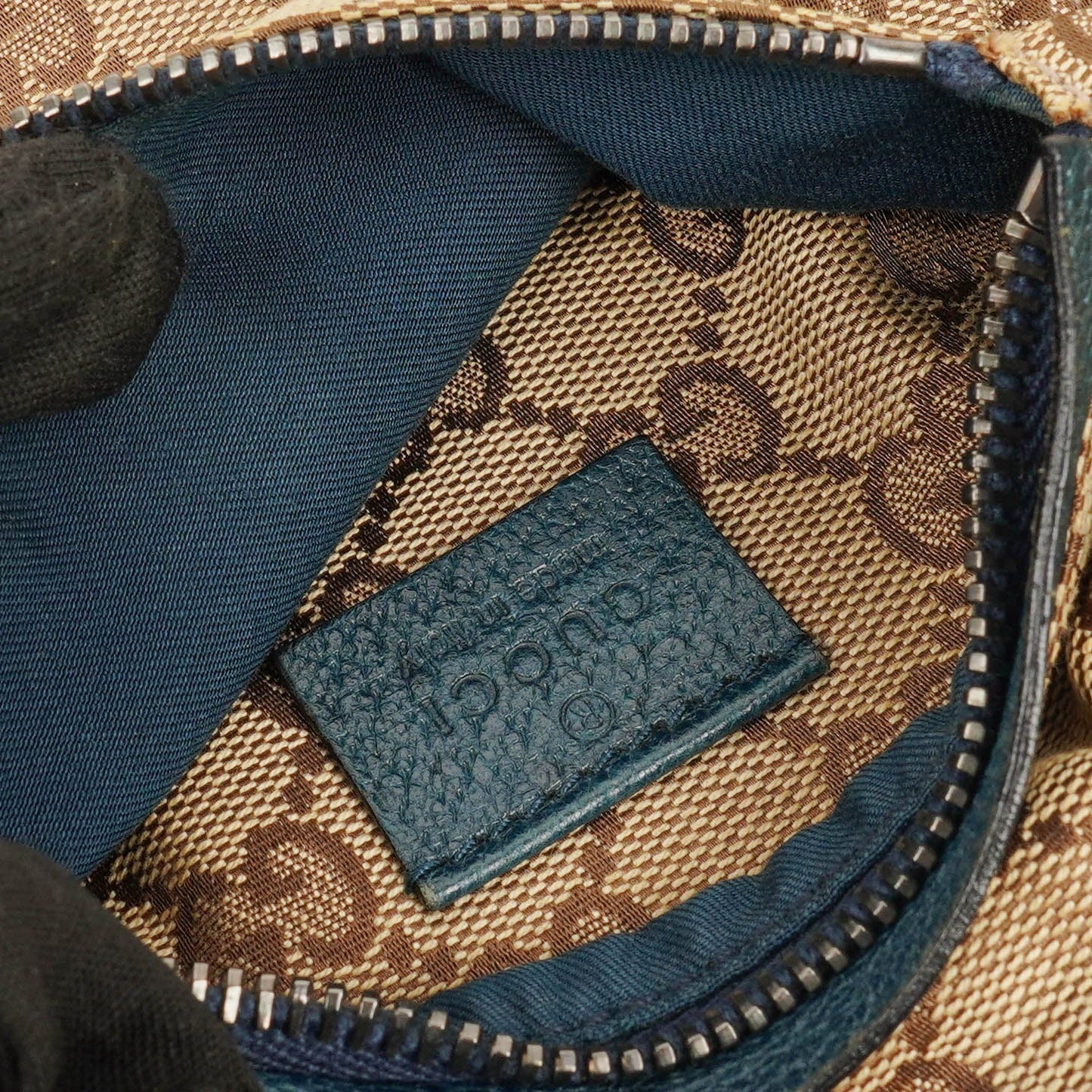 Gucci GG Multicolour Beige/Blue/Orange Monogram Canvas Belt Bag