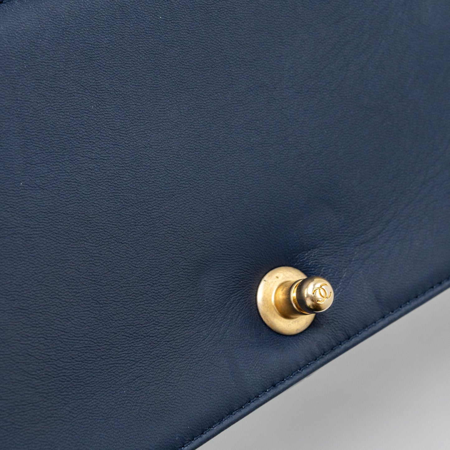 CHANEL MEDIUM BOY BAG lambskin BLUE