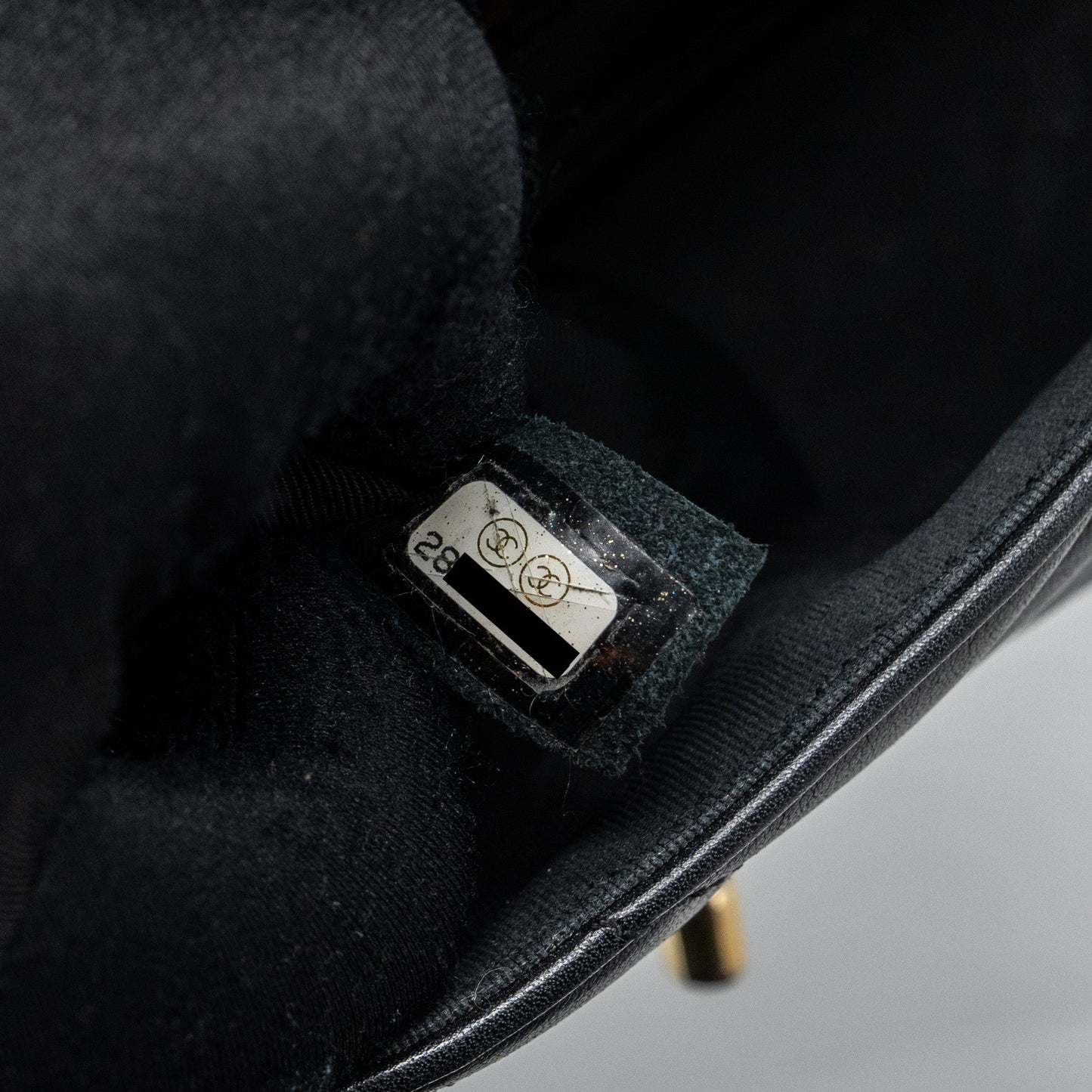 Chanel Chevron Flap Bag Calfskin Black