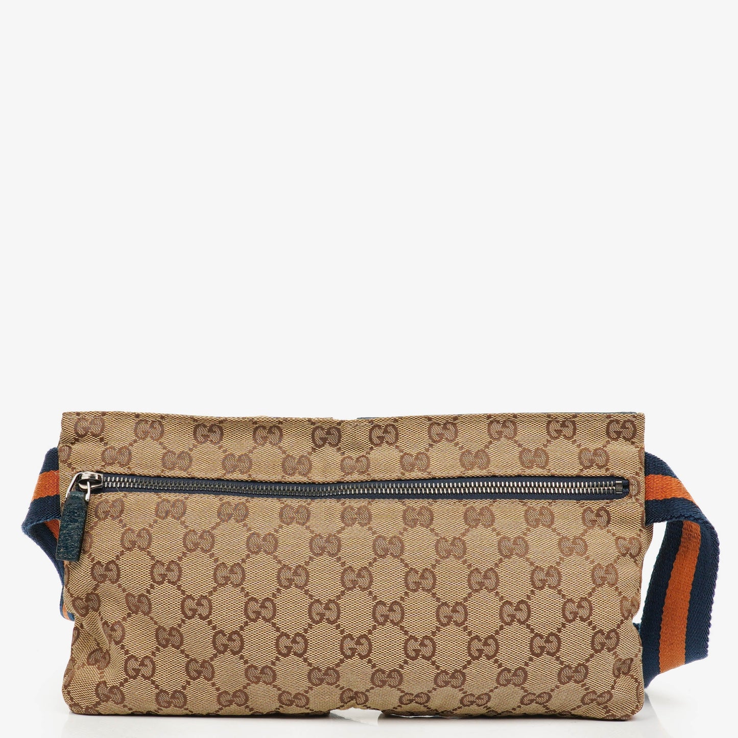 Gucci GG Multicolour Beige/Blue/Orange Monogram Canvas Belt Bag