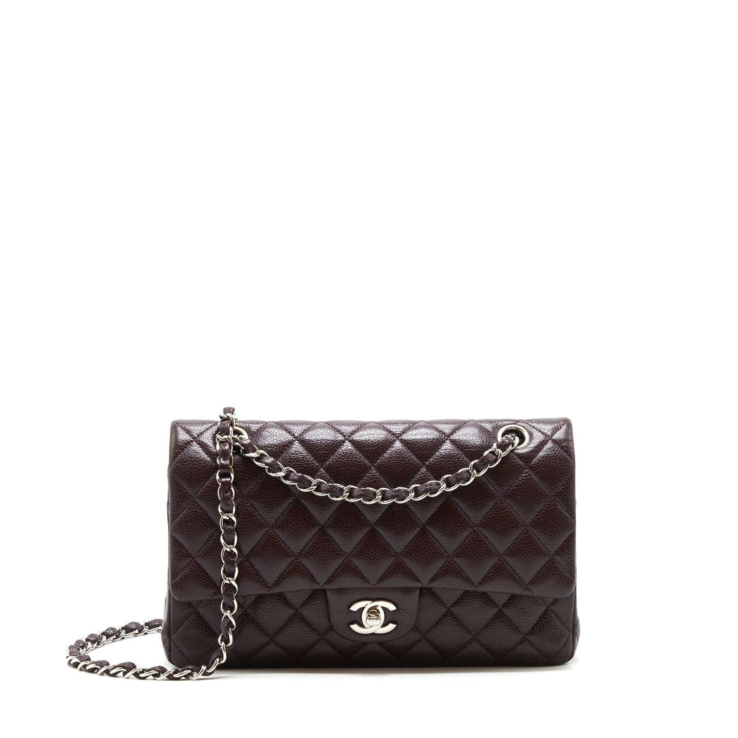 Chanel Medium Classic double Flap bag Caviar Burgundy
