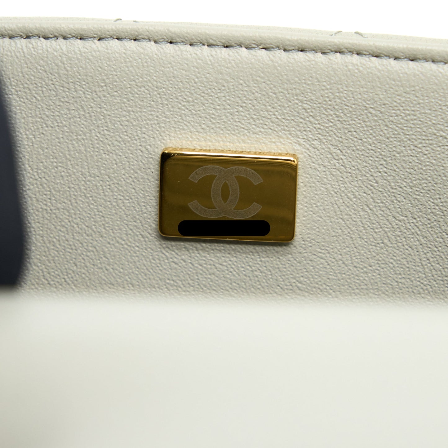 Chanel Mini Rectangular Flap Bag Lambskin Light Grey L (Microchip)