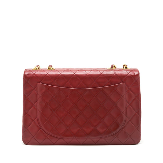 Chanel  Maxi Flap Bag Lambskin Red