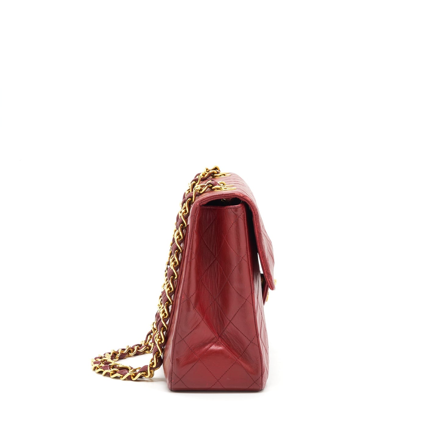 Chanel  Maxi Flap Bag Lambskin Red