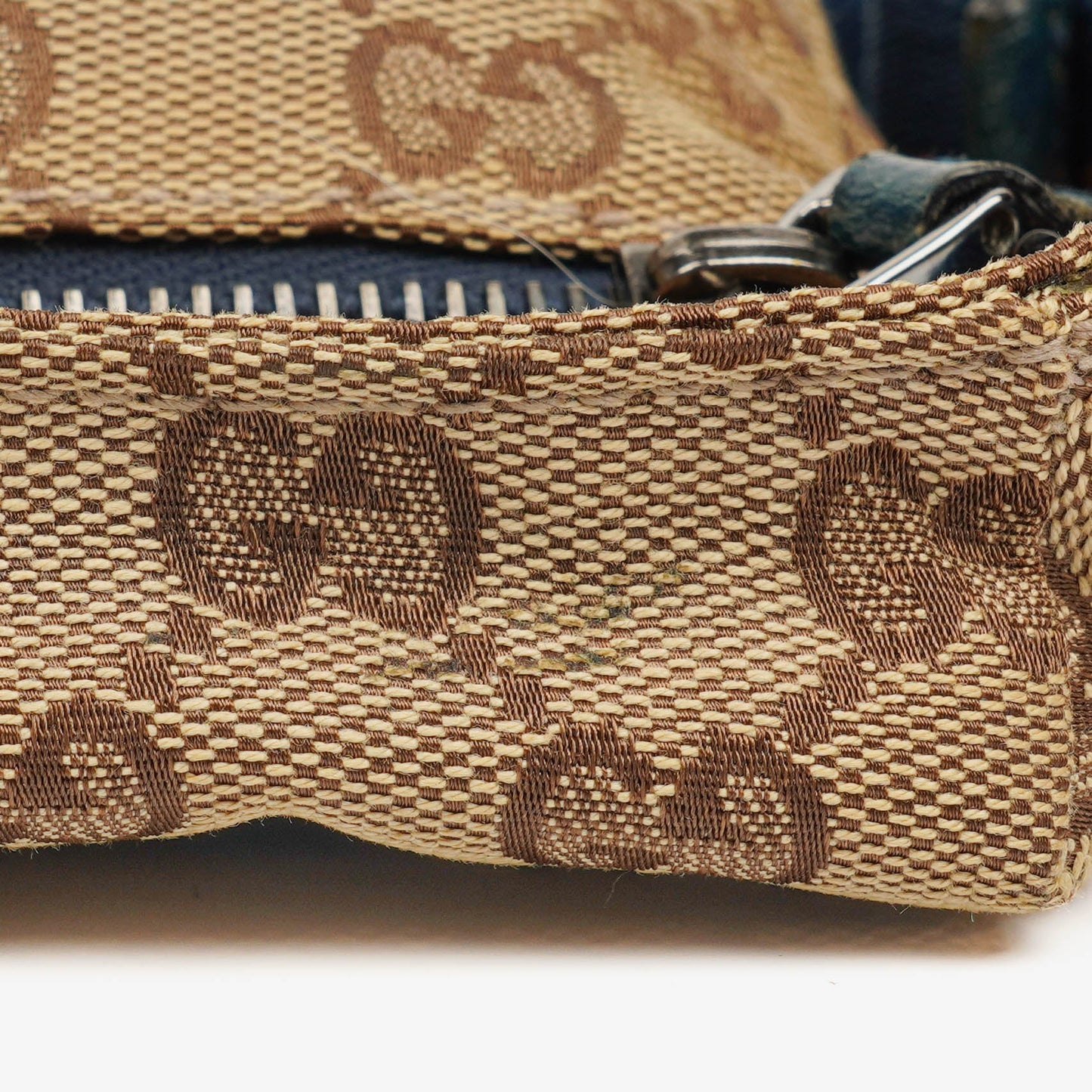 Gucci GG Multicolour Beige/Blue/Orange Monogram Canvas Belt Bag