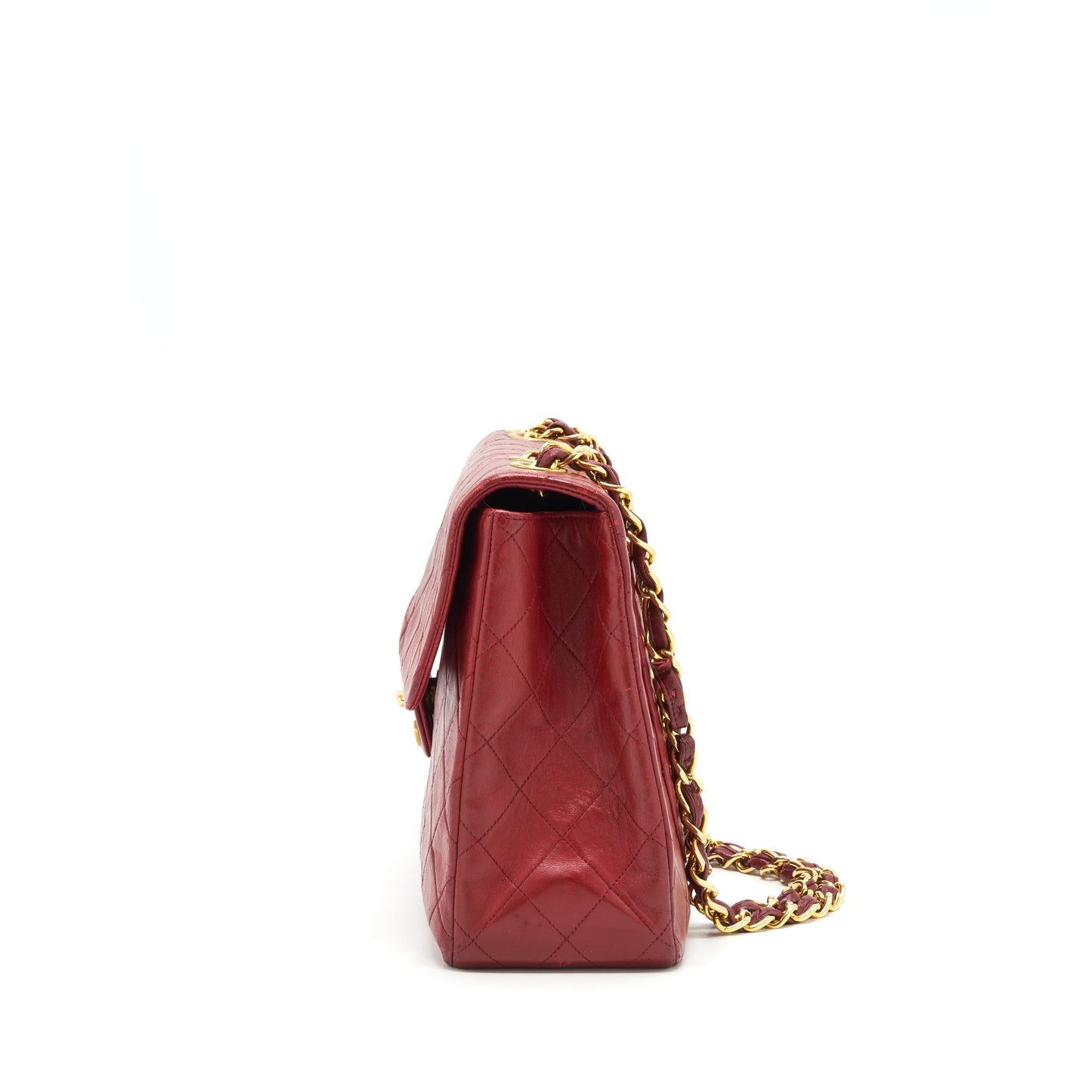 Chanel  Maxi Flap Bag Lambskin Red