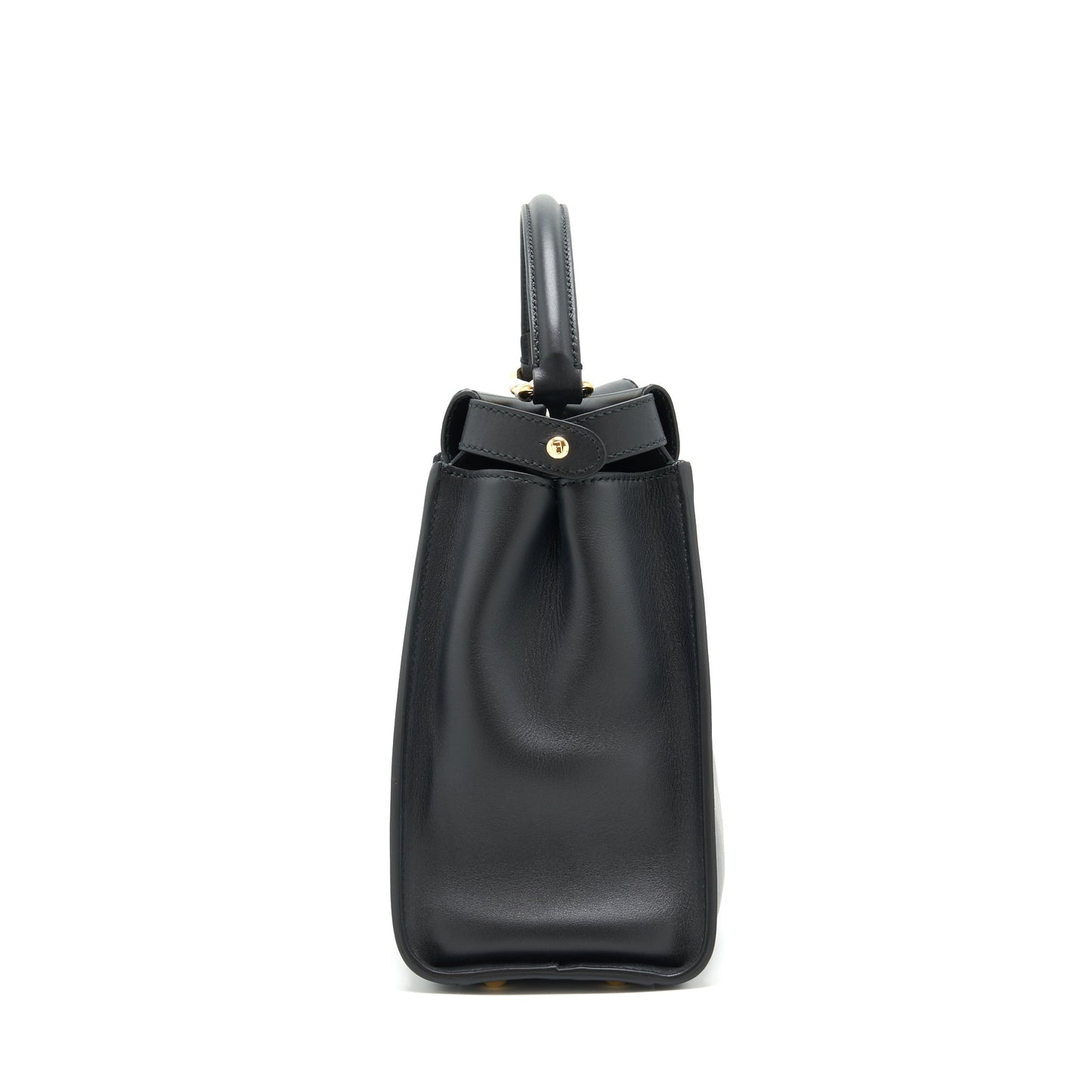 Fendi Medium Peekaboo Black Calfskin with Black/