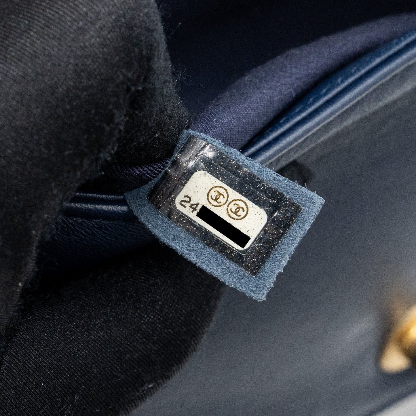 CHANEL MEDIUM BOY BAG lambskin BLUE