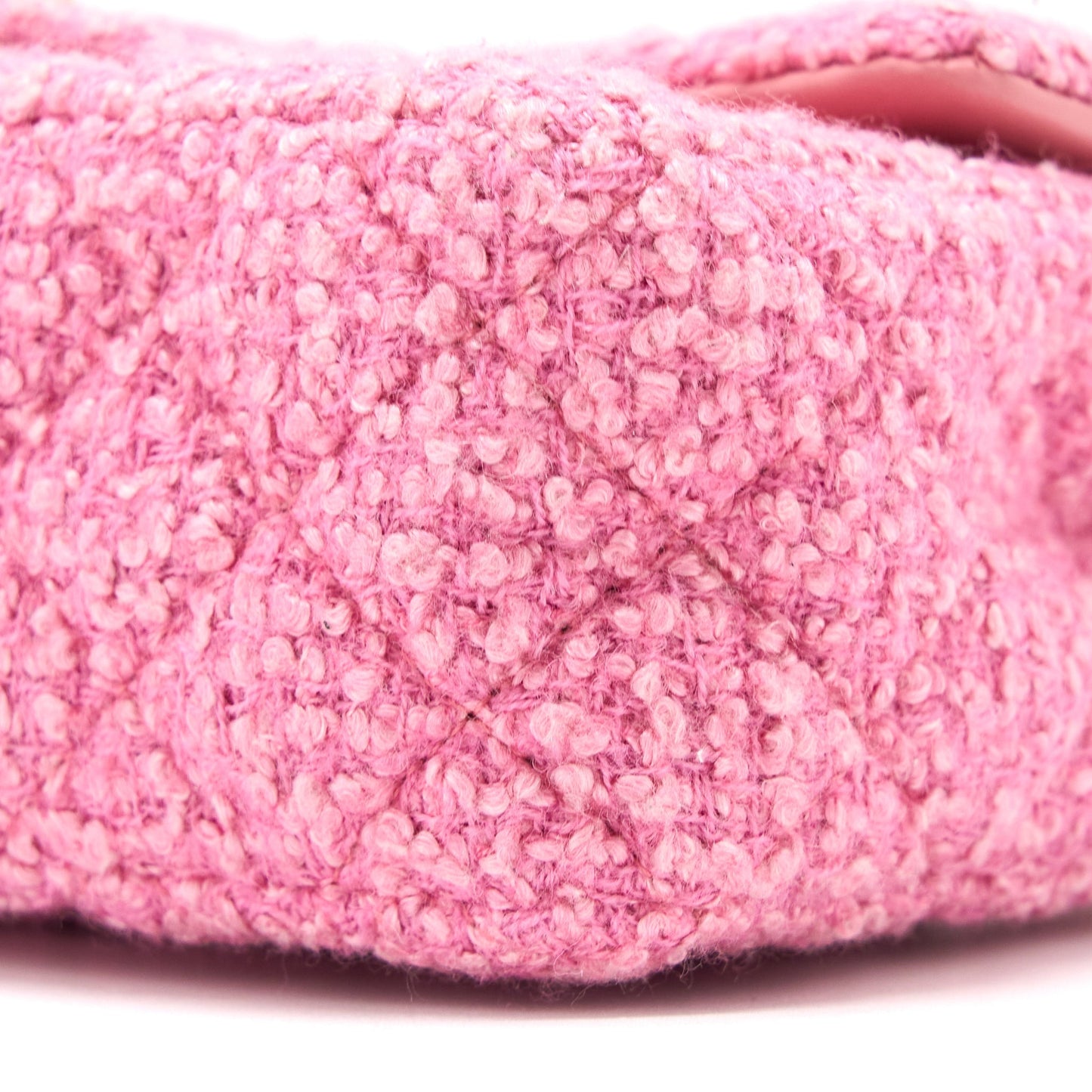 Chanel Mini Rectangular Flap Bag Tweed Pink L (Microchip)