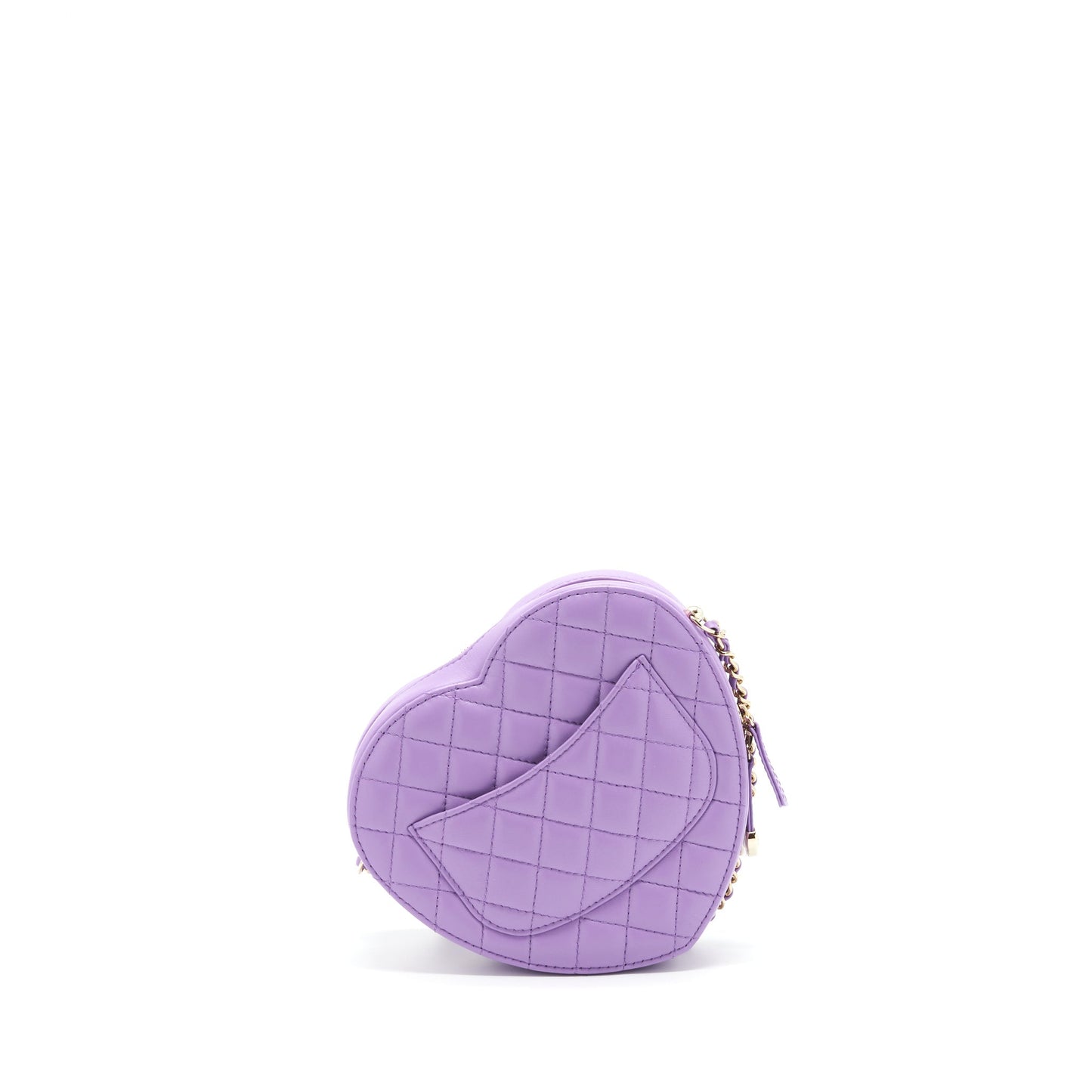 Chanel 22S Heart Bag Lambskin Purple L