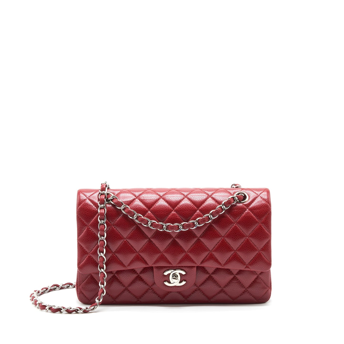 Chanel Medium Classic Double Flap Bag Caviar Red