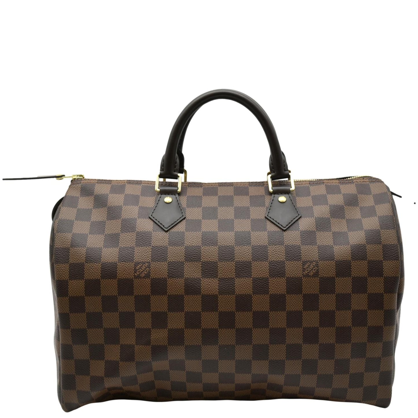 LOUIS VUITTON  35 Damier Ebene Satchel Bag Brown