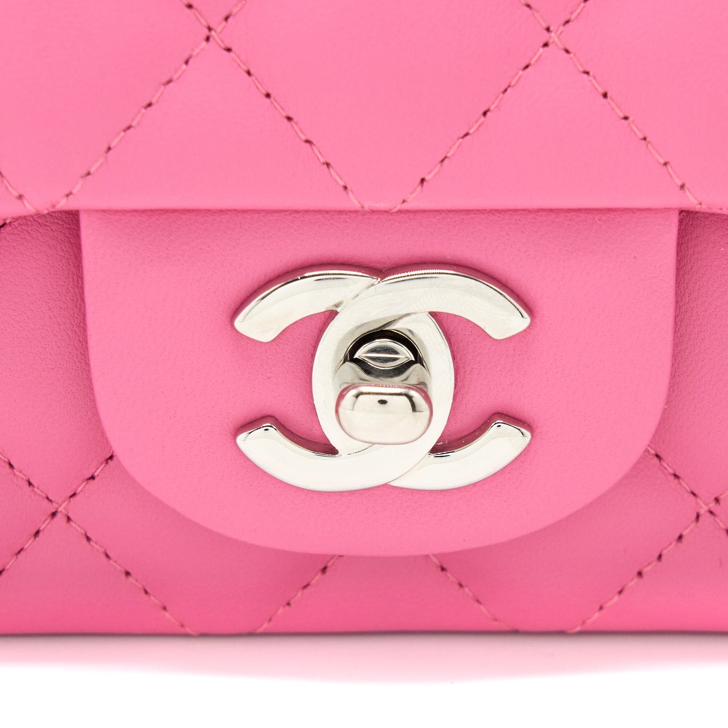 Chanel Classic Mini Rectangular Flap Bag Lambskin Pink