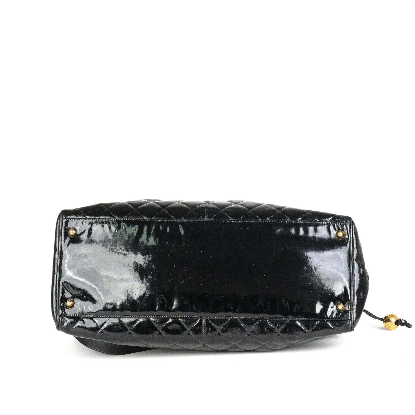 Chanel Supermodel Patent Tote Black