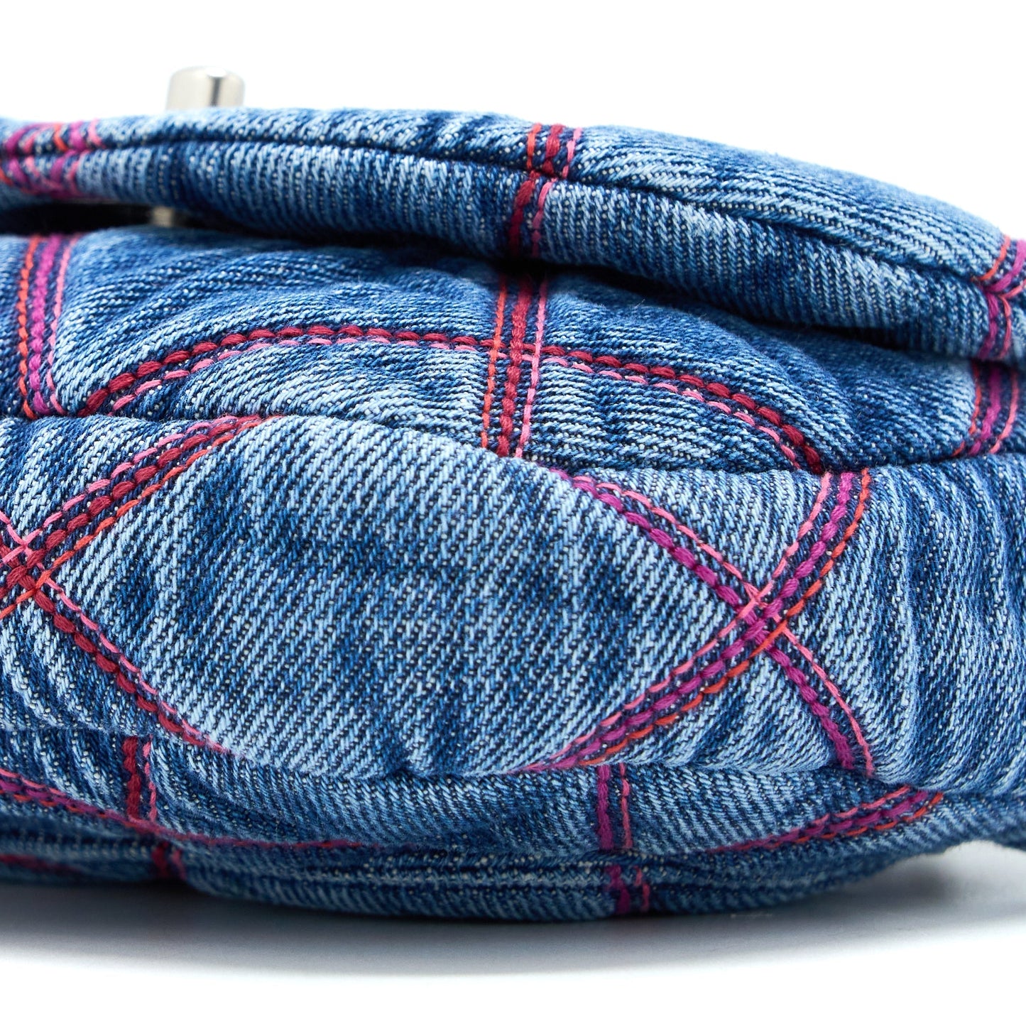 Chanel 22S Coco Beach Denim Mini Saddle Bag Denim Blue  (Microchip)