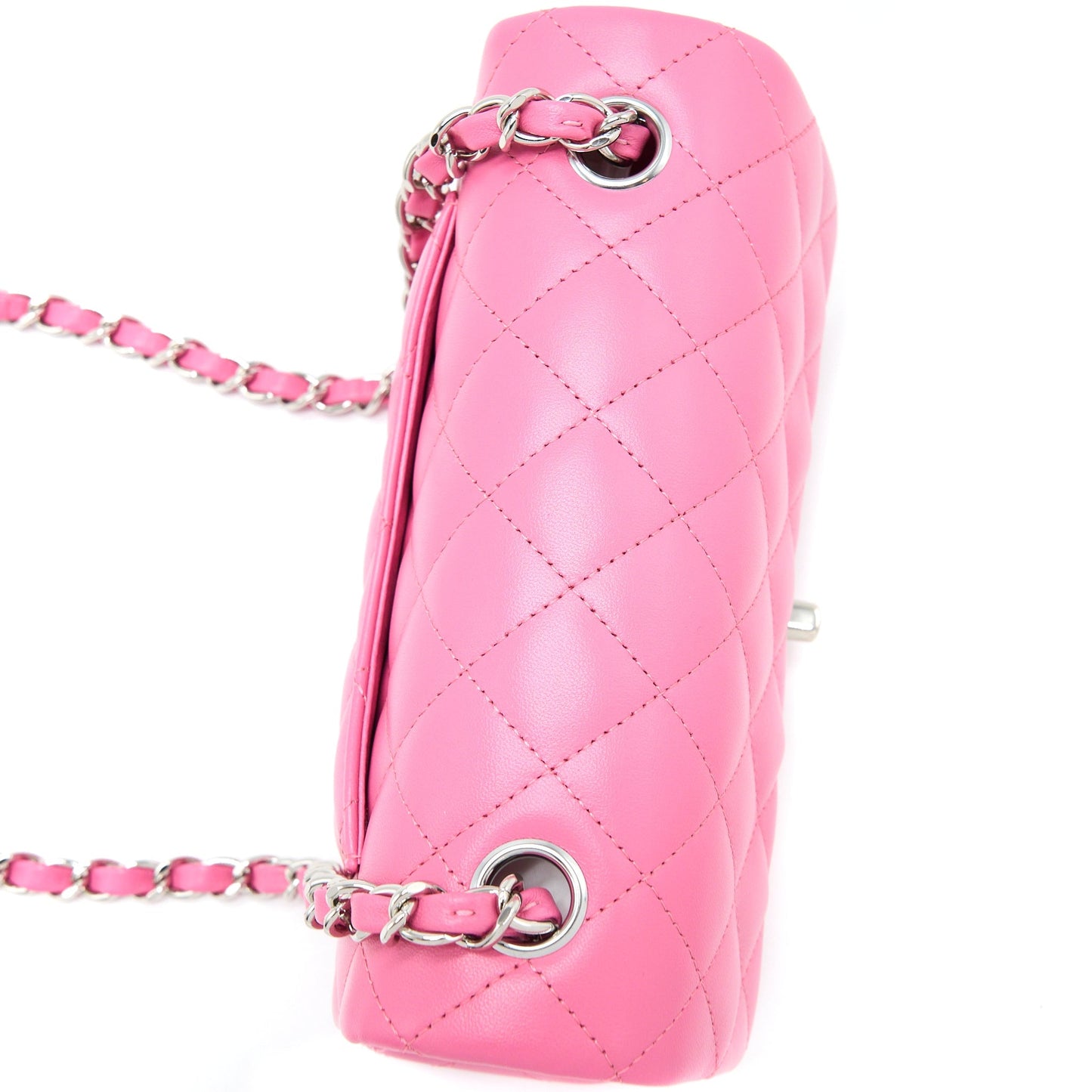 Chanel Classic Mini Rectangular Flap Bag Lambskin Pink