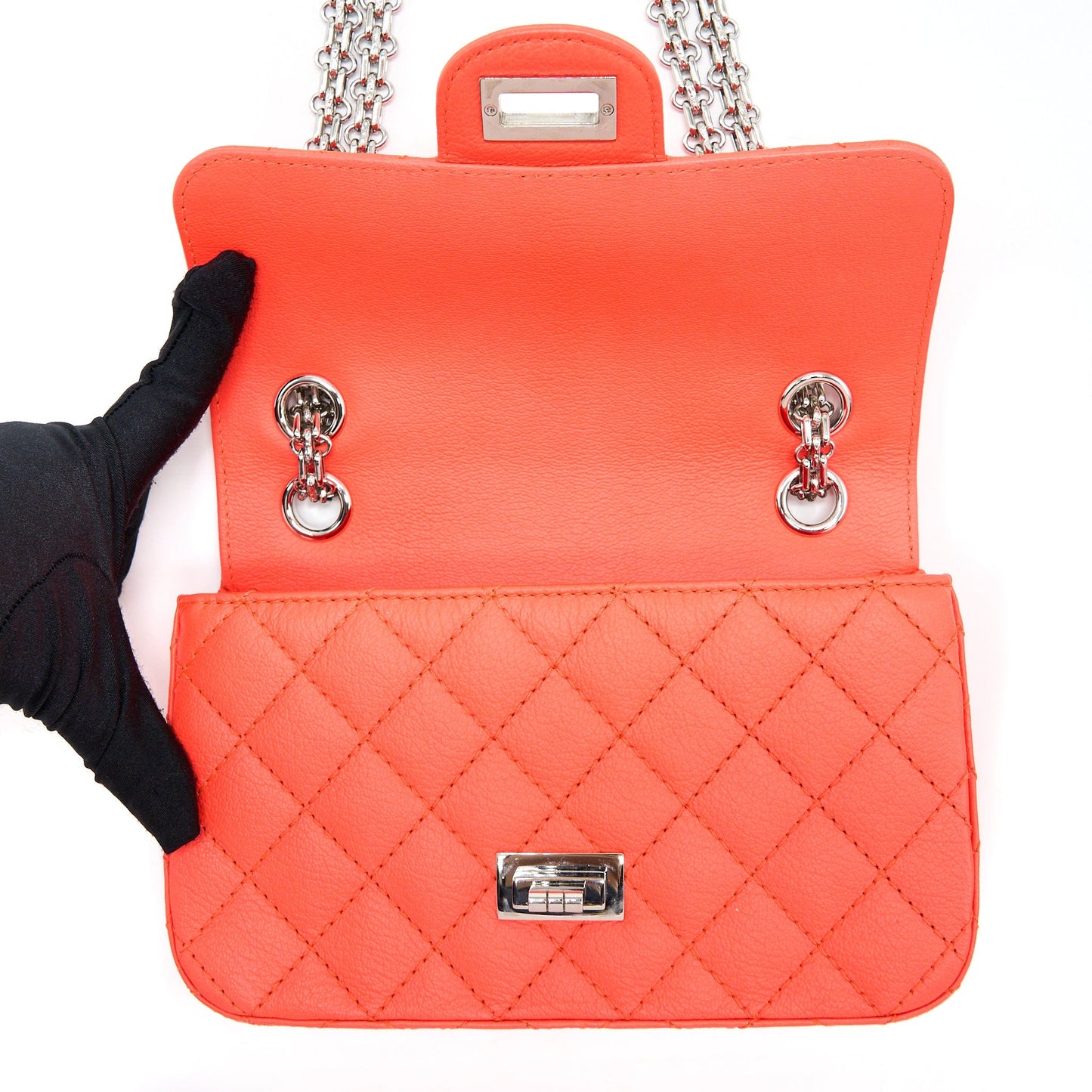 Chanel Mini 2.55 reissue flap bag Hot Orange