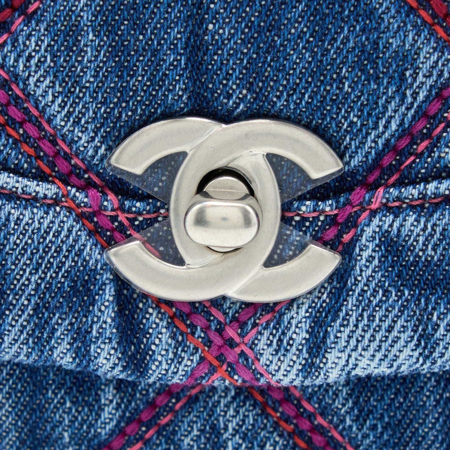 Chanel 22S Coco Beach Denim Mini Saddle Bag Denim Blue  (Microchip)