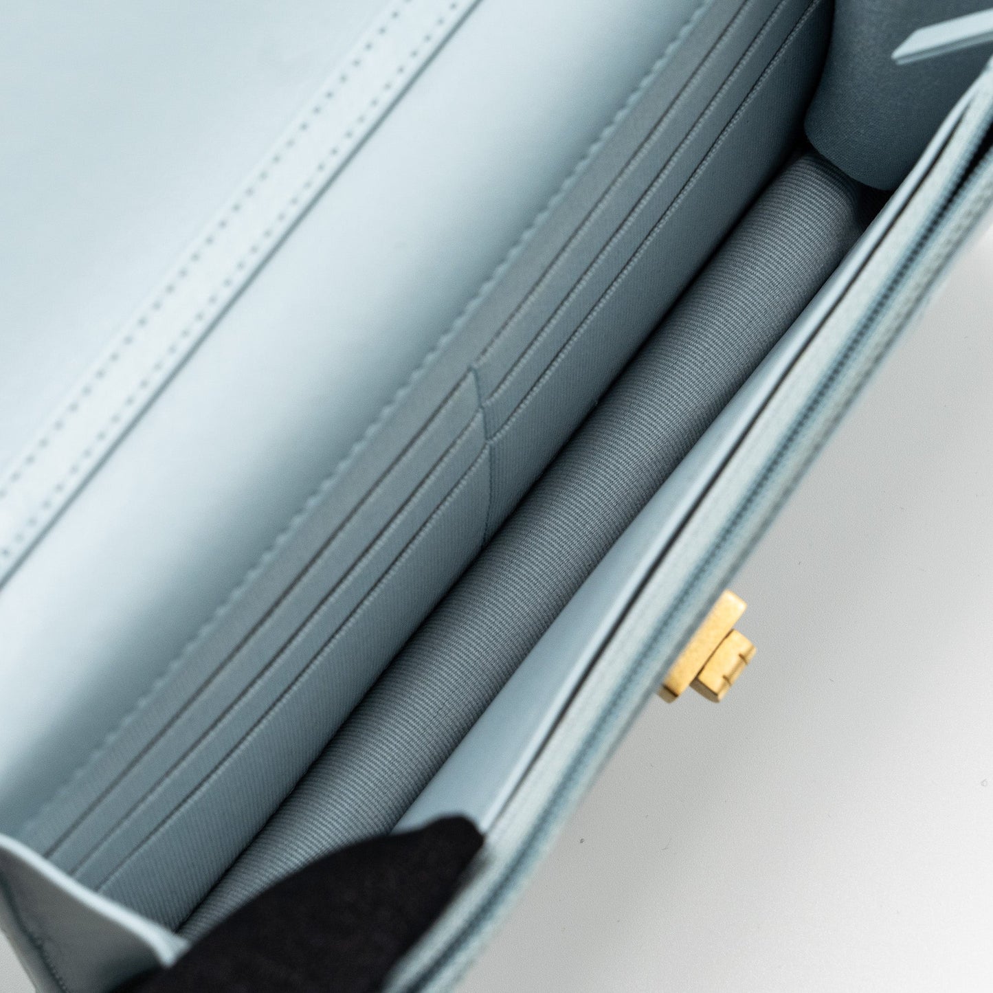 Chanel 2.55 Reissue Wallet on Chain Aged Calfskin Light Blue Brushed  (Microchip)