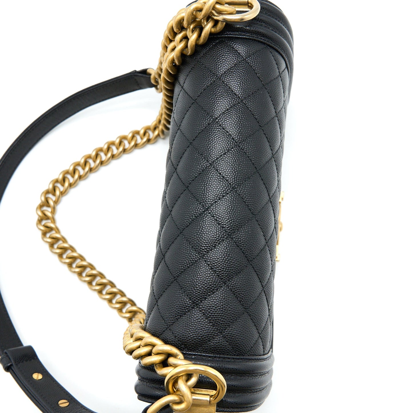 Chanel Medium Boy Bag Caviar Black Brushed