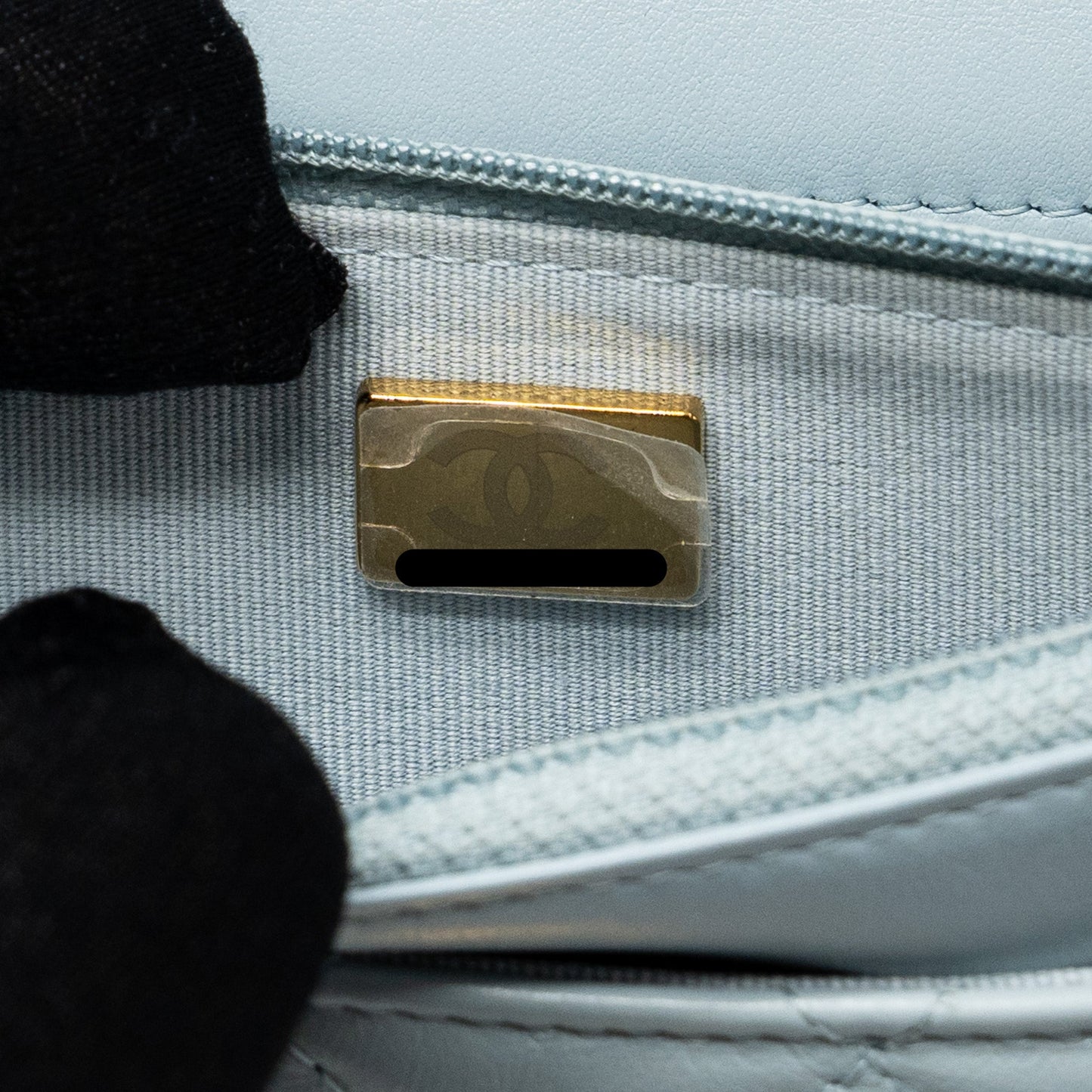Chanel 2.55 Reissue Wallet on Chain Aged Calfskin Light Blue Brushed  (Microchip)