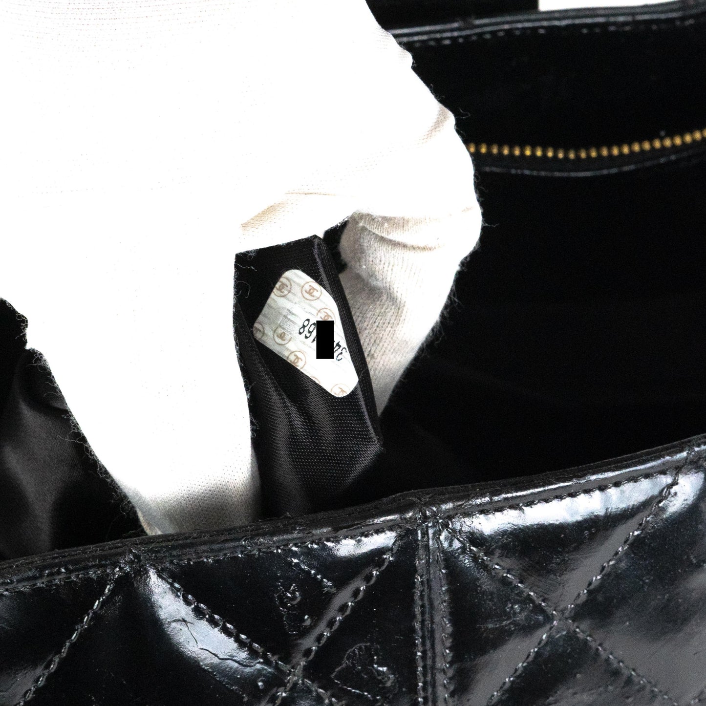 Chanel Supermodel Patent Tote Black