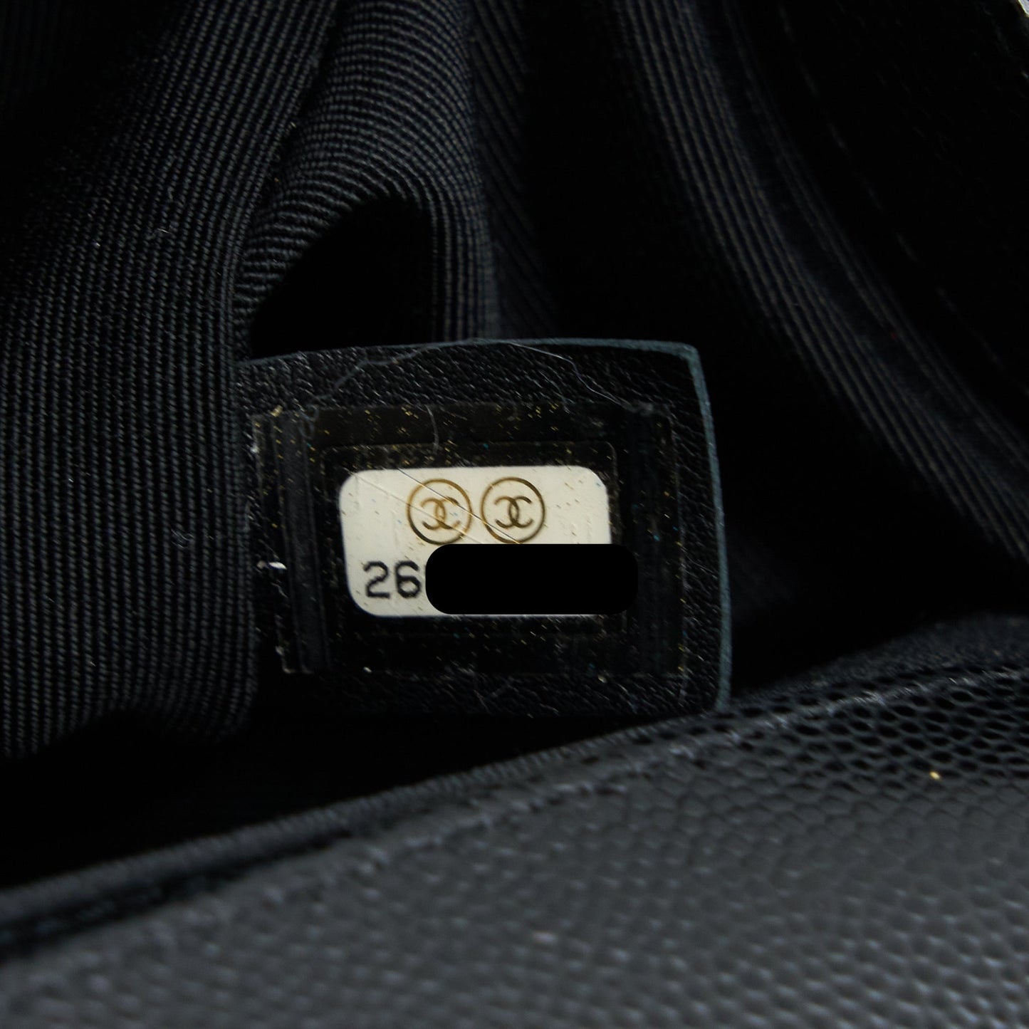 Chanel Medium Boy Bag Caviar Black Brushed