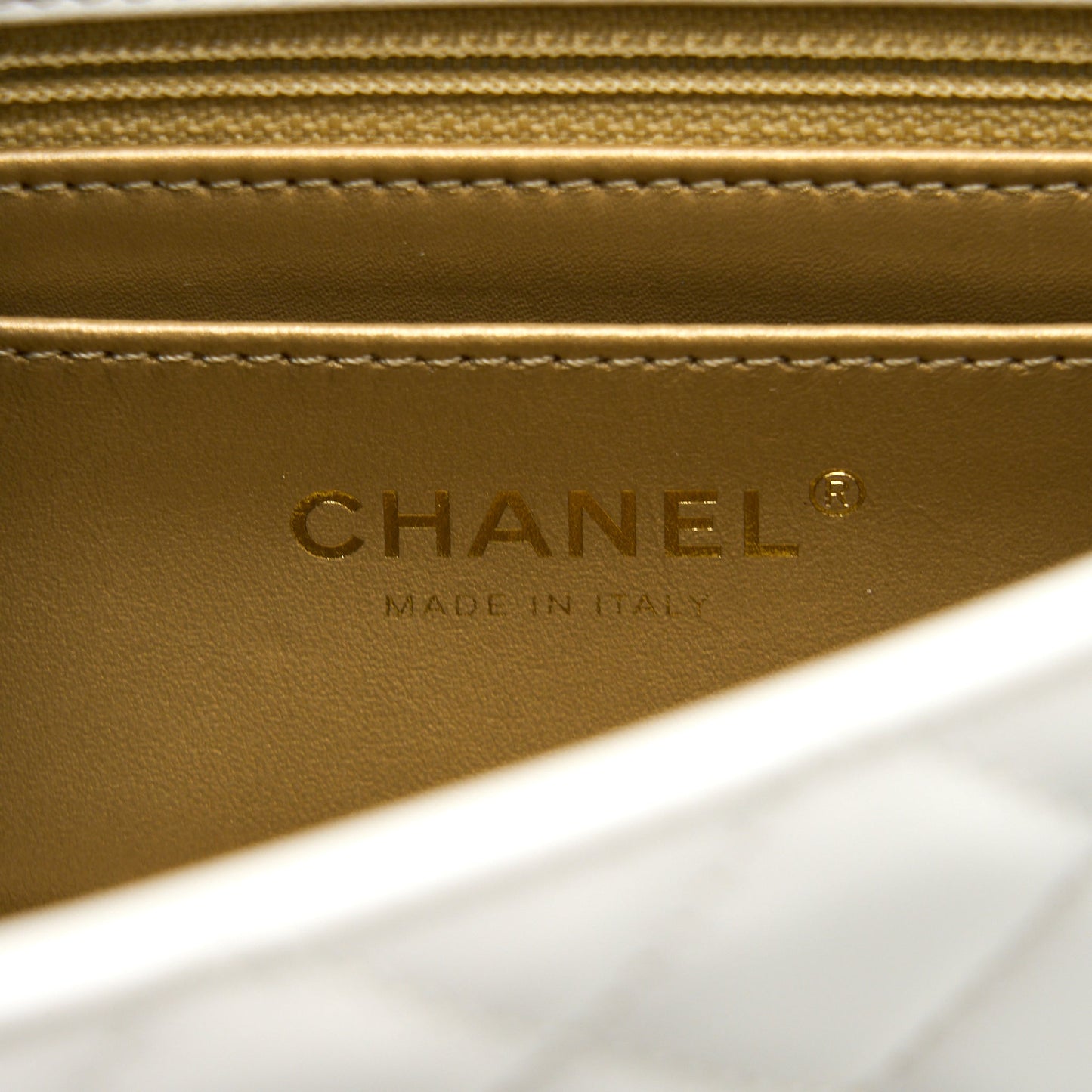 Chanel Pearl Crush Mini Rectangular Lambskin White  (Microchip)