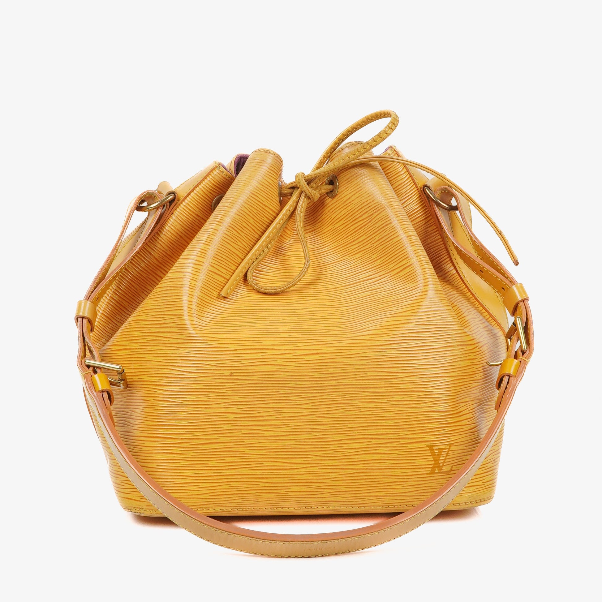 Louis Vuitton Petit Noe Yellow EPI Leather Shoulder Bag