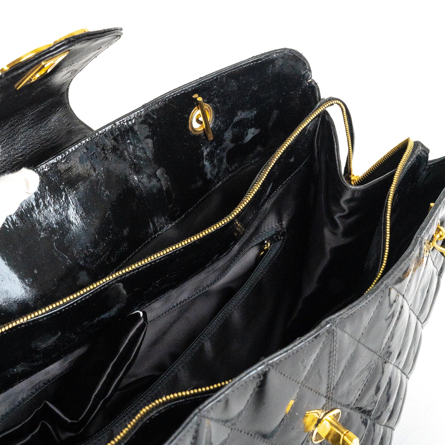 Chanel Supermodel Patent Tote Black